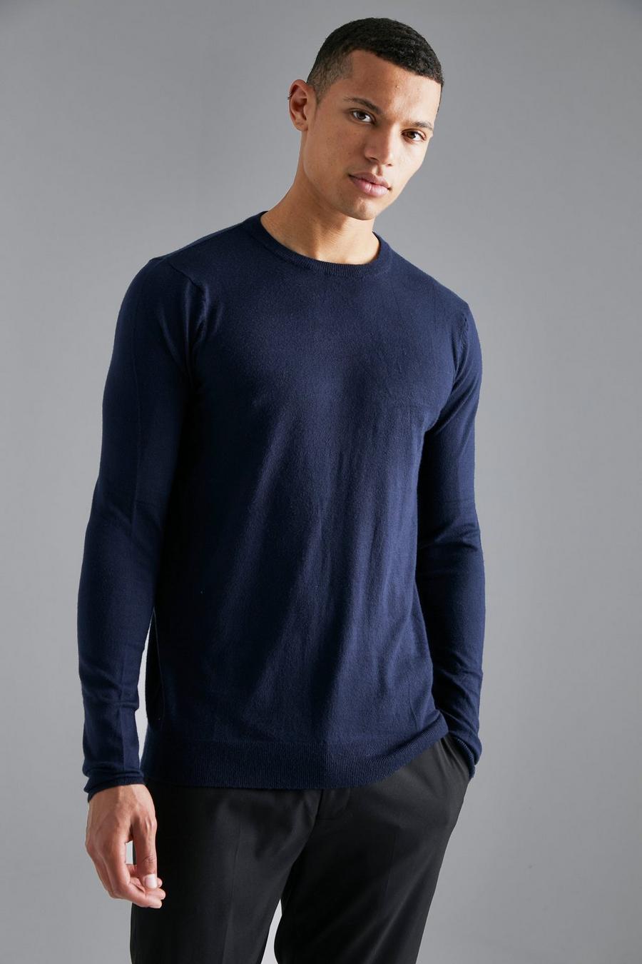 Maglione a girocollo Tall Regular Fit, Navy image number 1