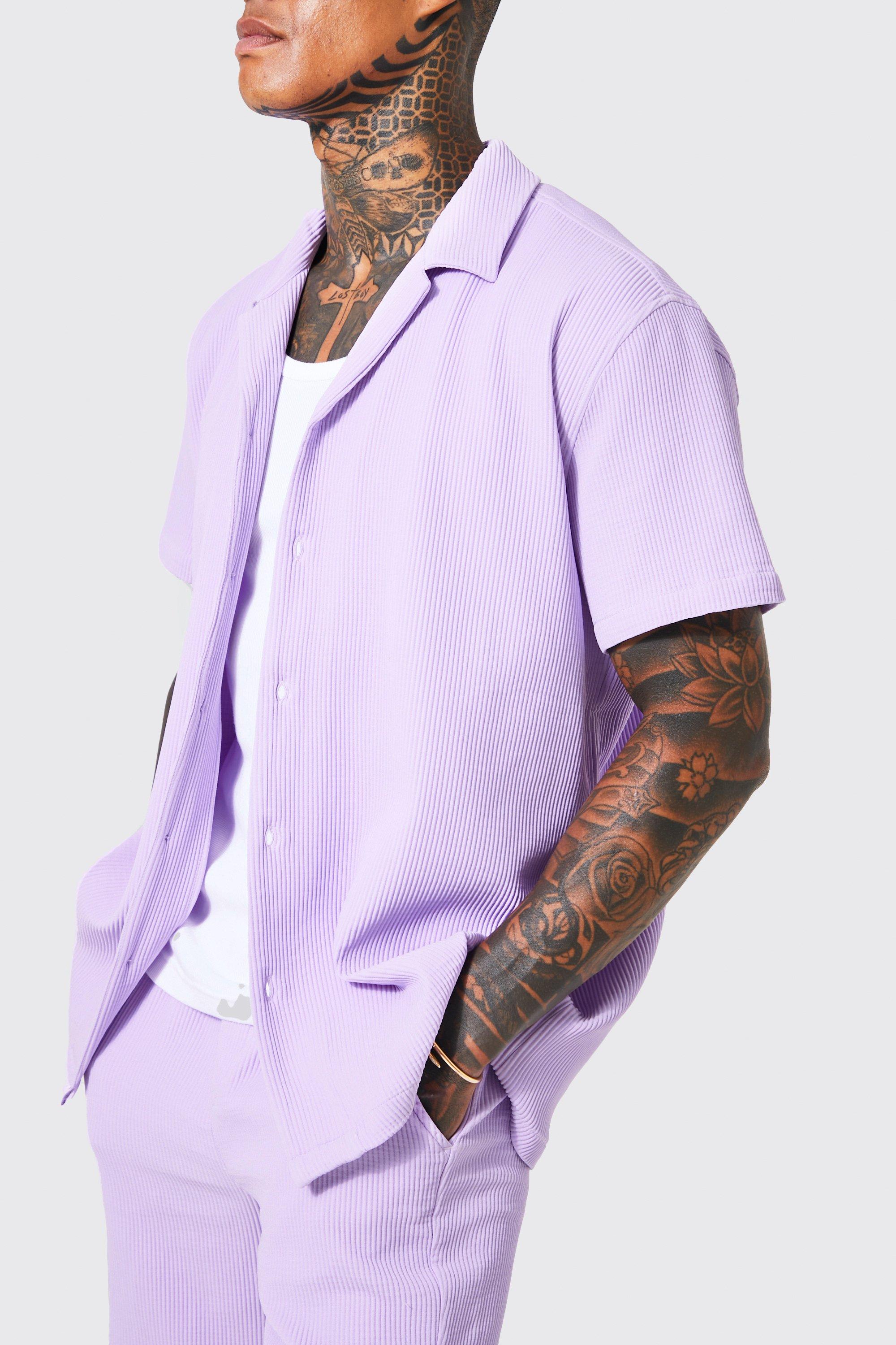 Chemise manche 2025 courte oversize homme