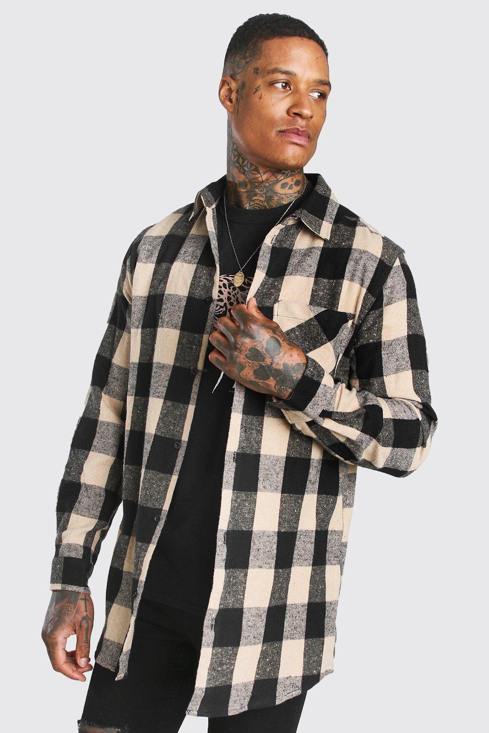 Chemise best sale longue carreaux