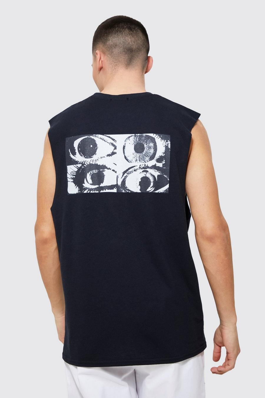 Black Oversized Official Tank Top image number 1