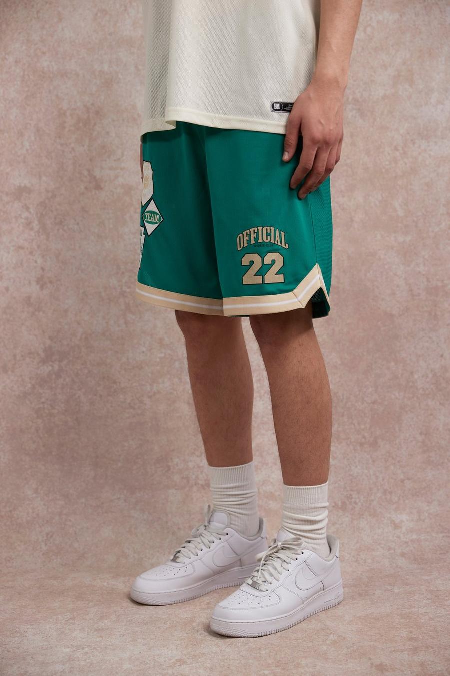 Green Official Mesh Varsity Basketball Shorts image number 1