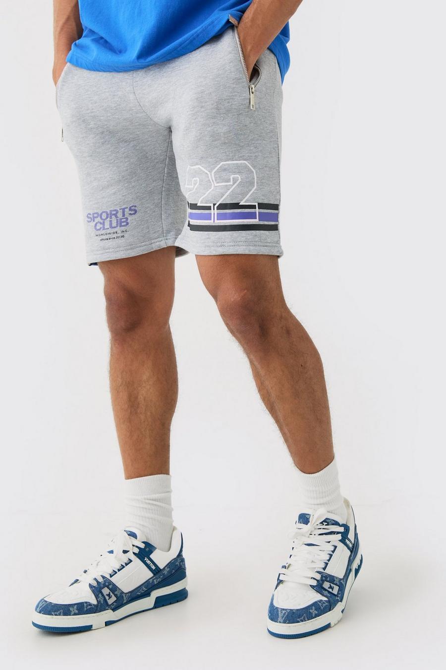 Ecru Regular Fit Varsity Jersey Shorts