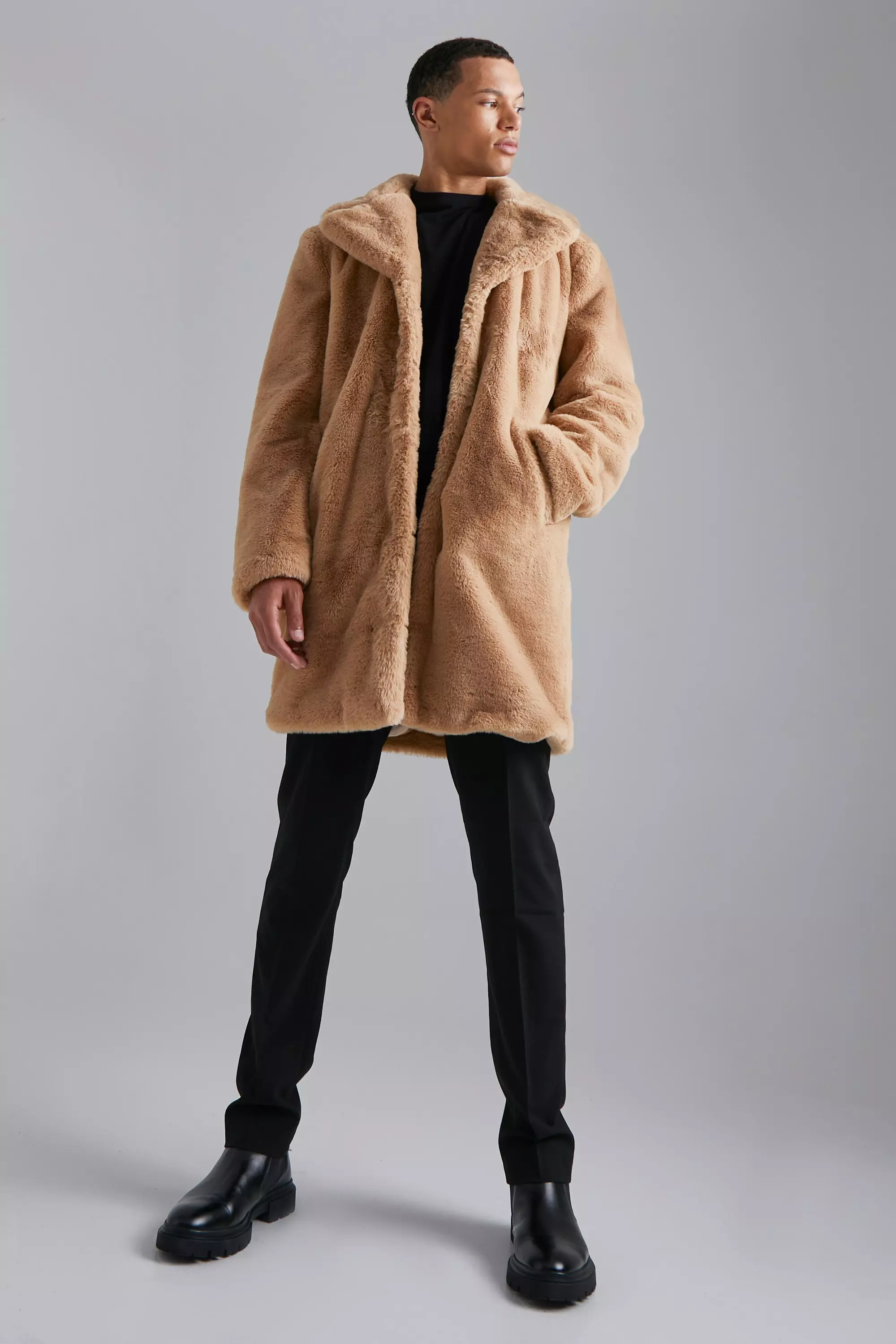 Faux fur coat tall sale