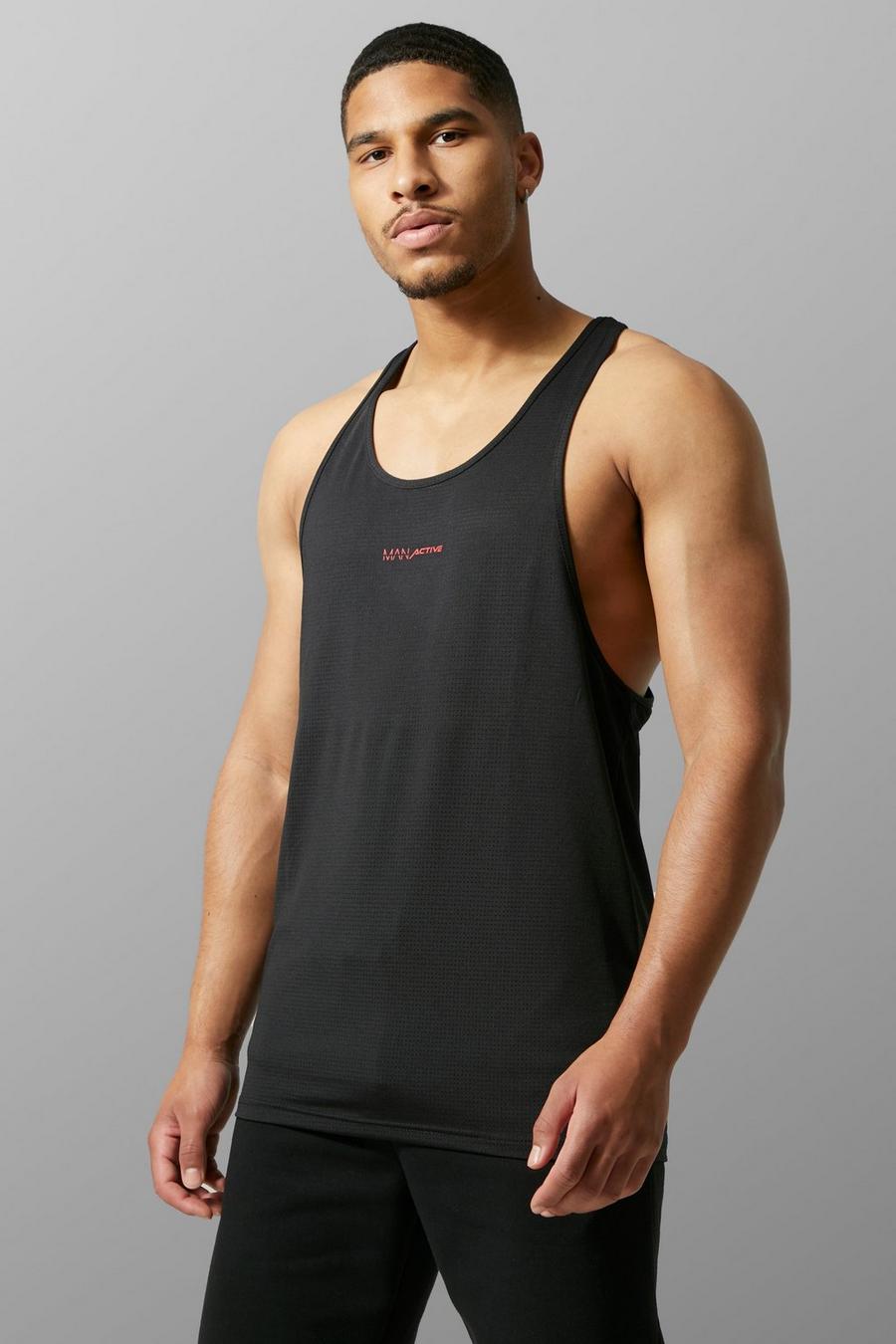 Black noir Tall Man Active Performance Vest image number 1