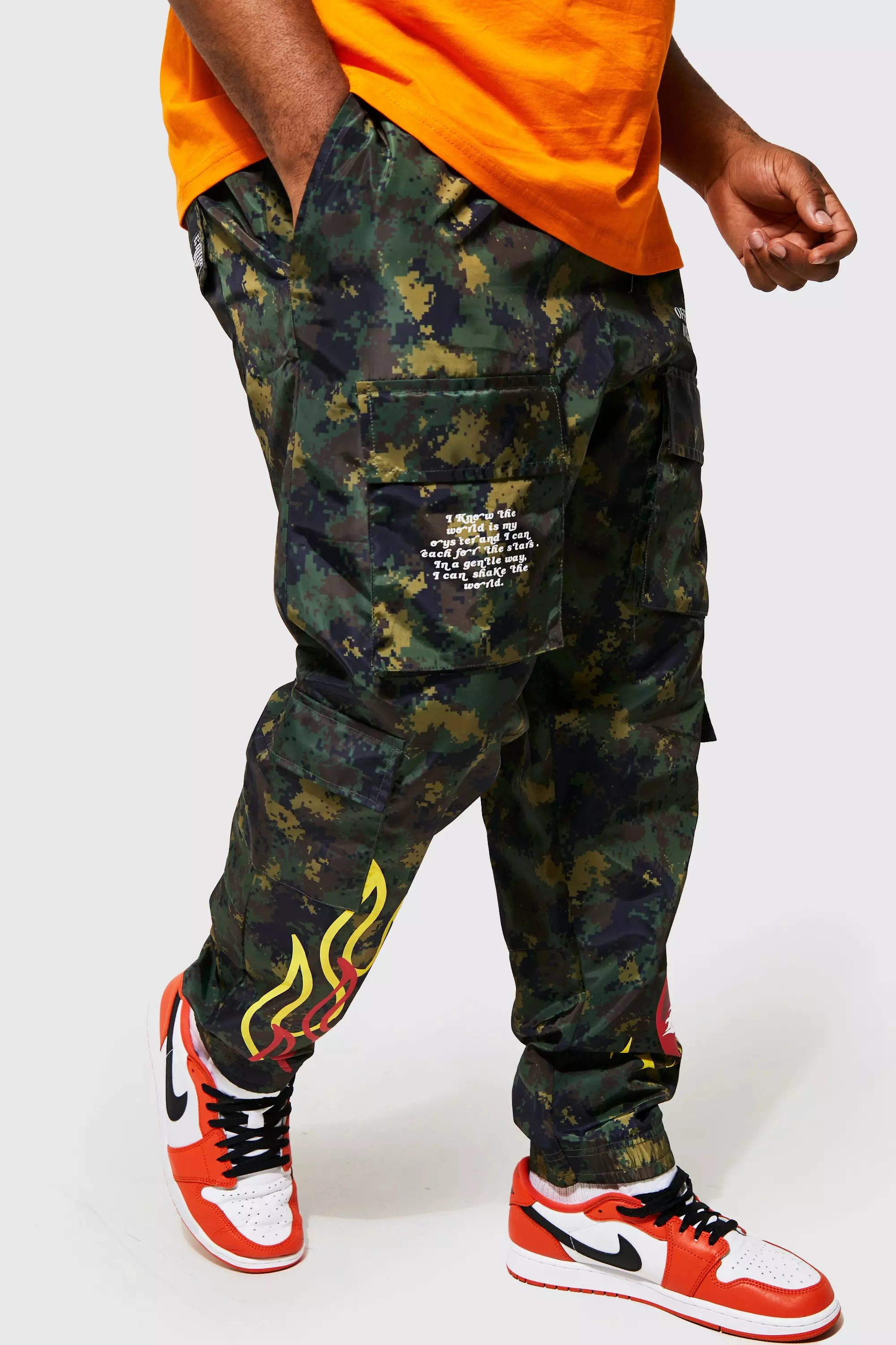 Plus camo joggers sale