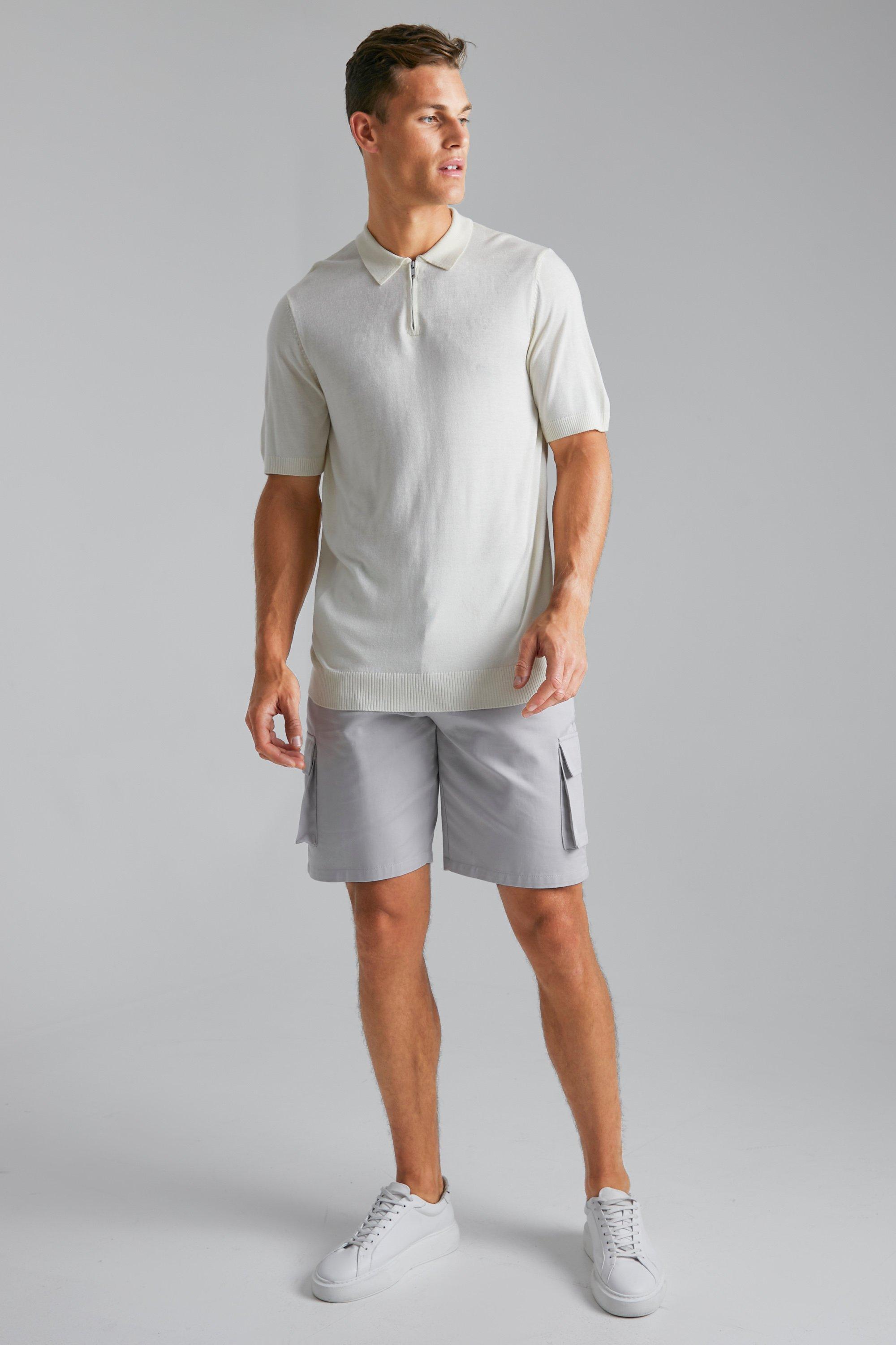 Men's quarter zip hot sale short sleeve shirt