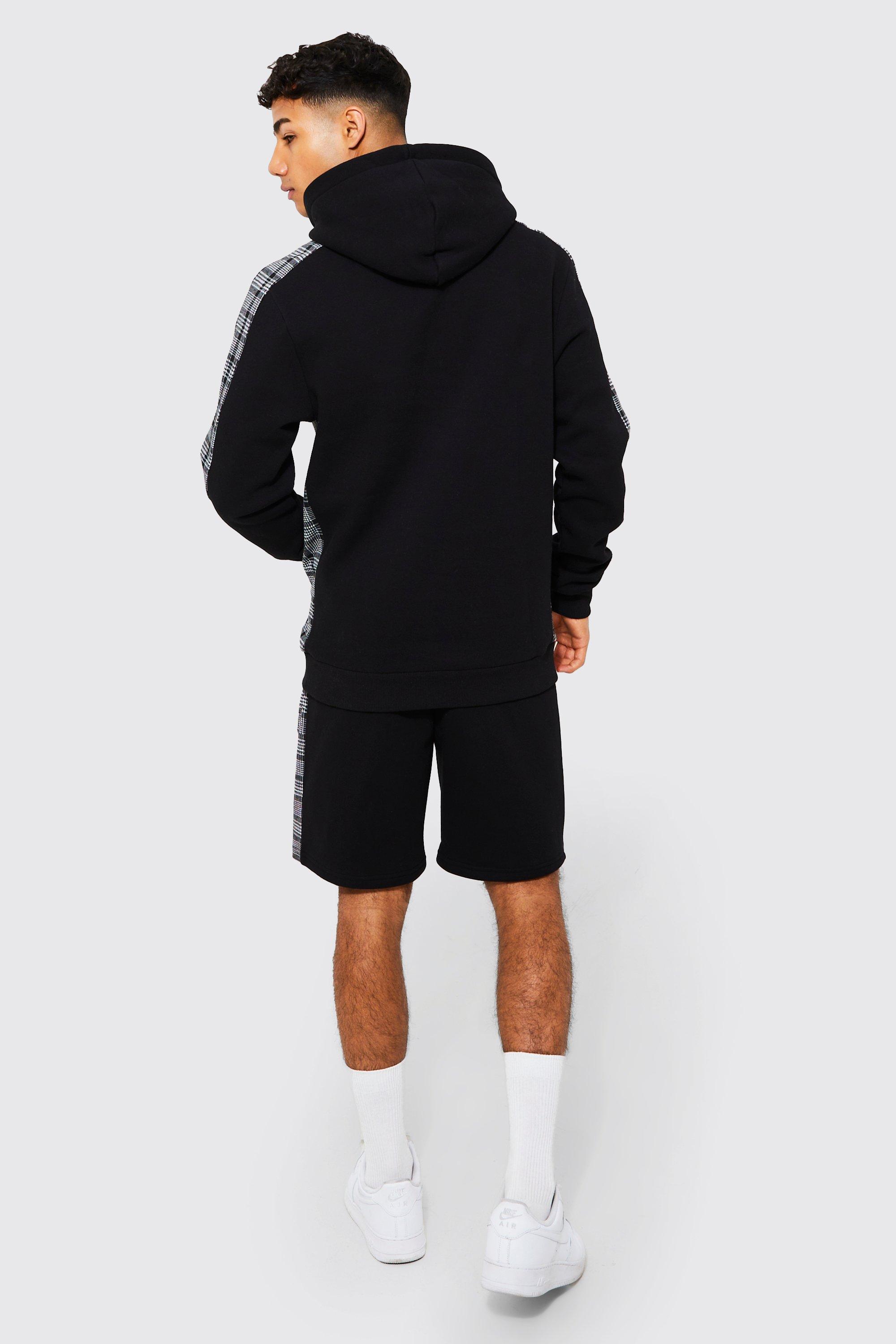 Ch ndal de pantal n corto y sudadera con capucha y panel lateral