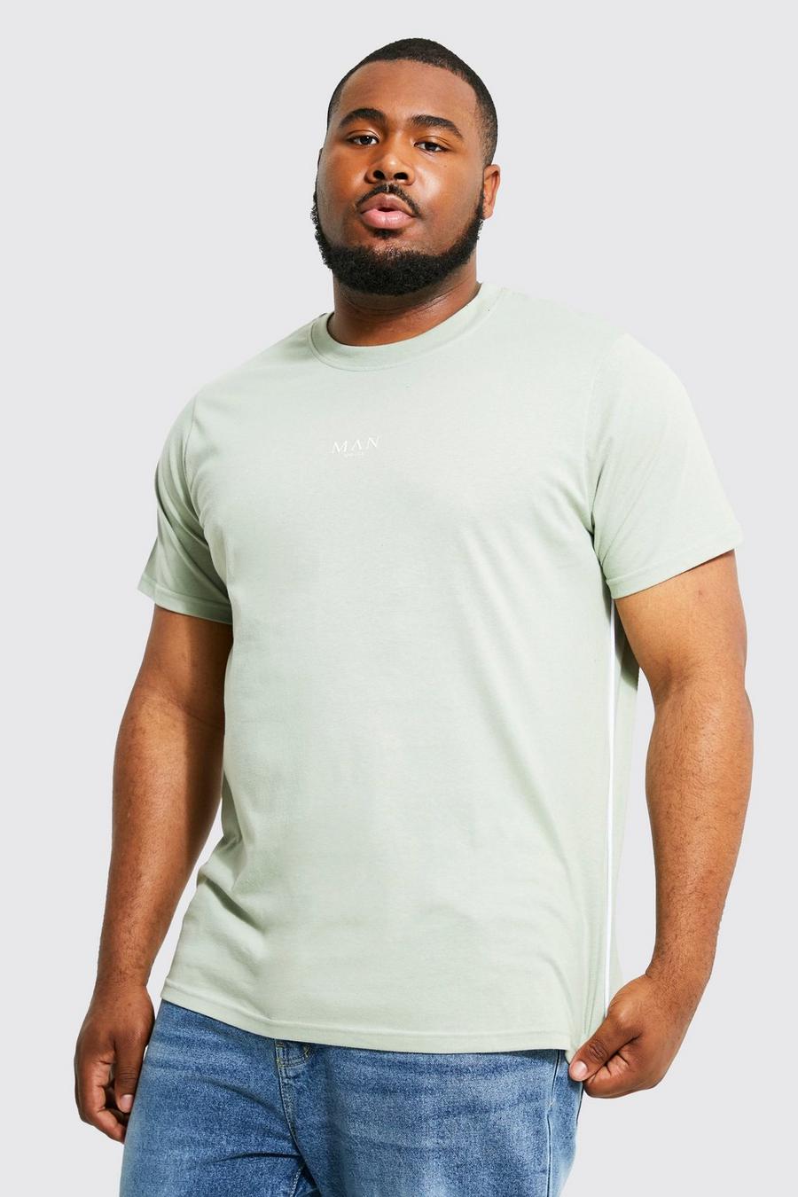 Grande taille - T-shirt cintré imprimé - MAN, Sage image number 1