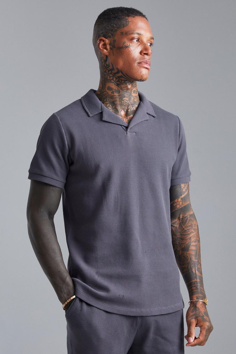 Smartes Slim-Fit Poloshirt, Charcoal image number 1