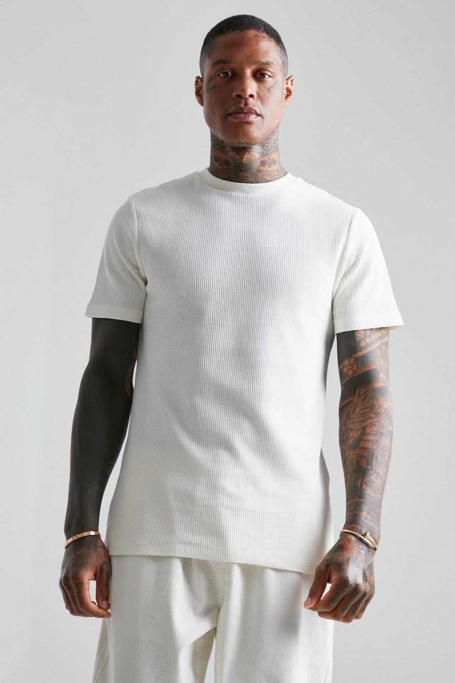 Ecru white Smart Slim Fit T-shirt