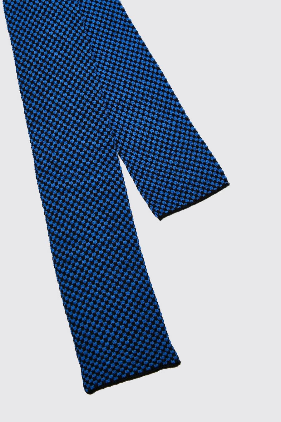 Navy Knitted Slim Tie image number 1