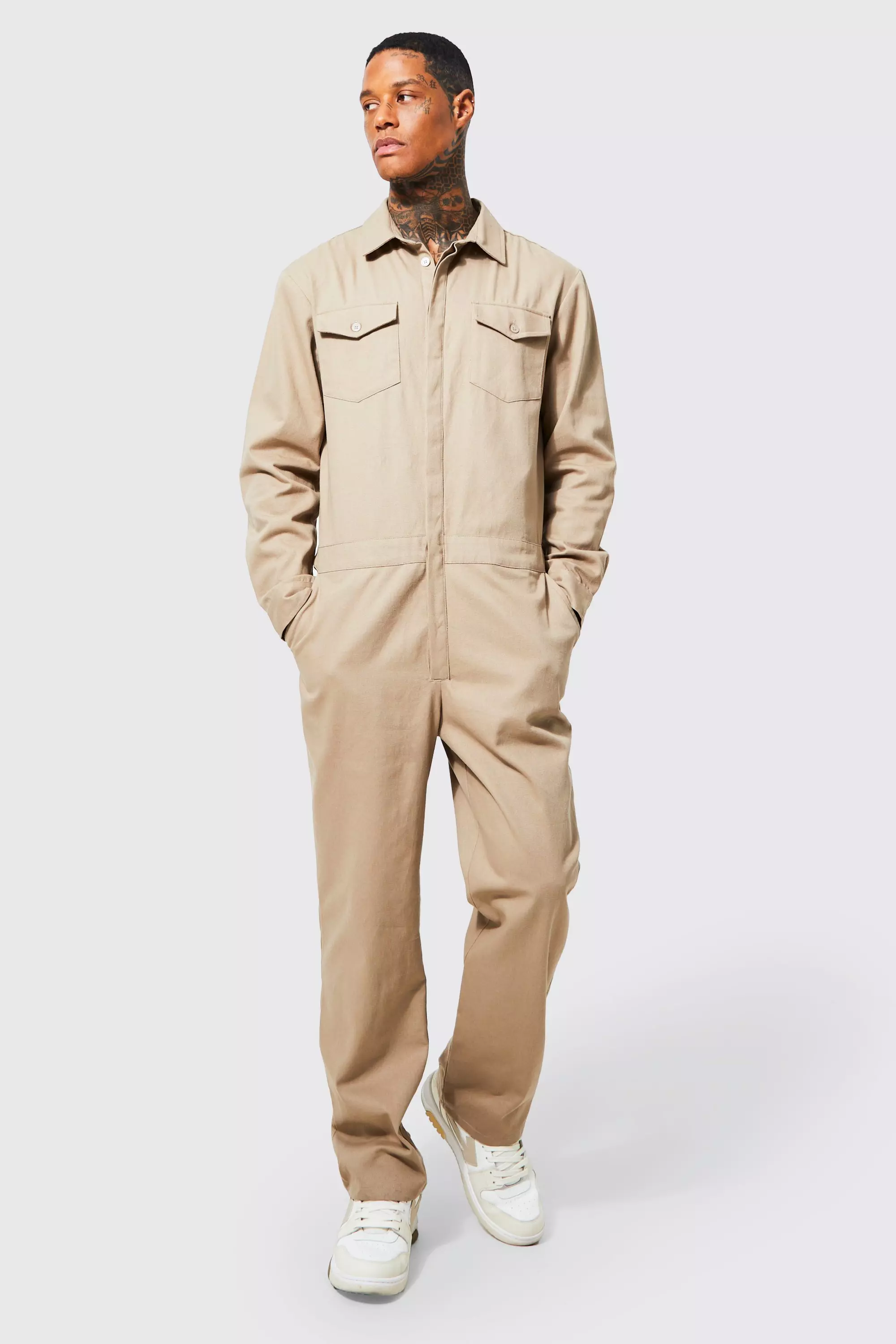 Long sleeve store boiler jumpsuit