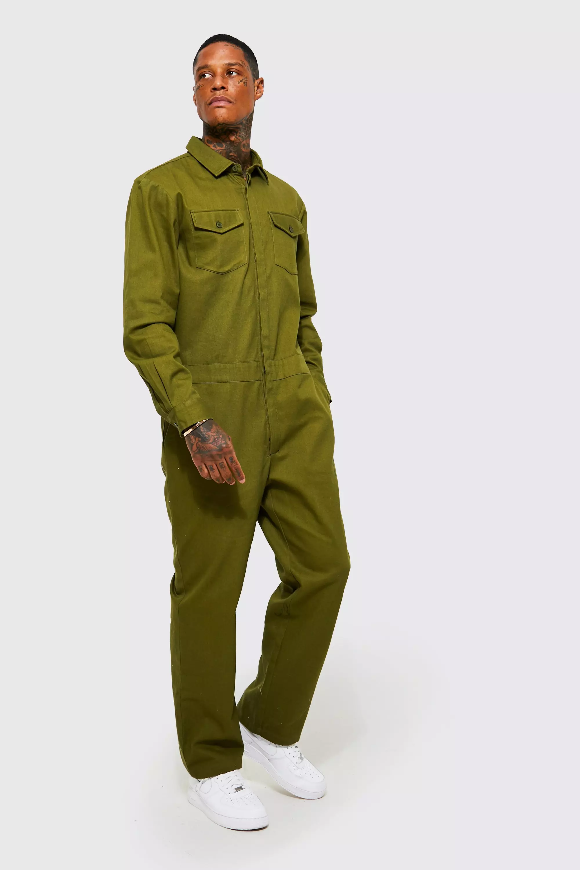 Long sleeve store boiler jumpsuit