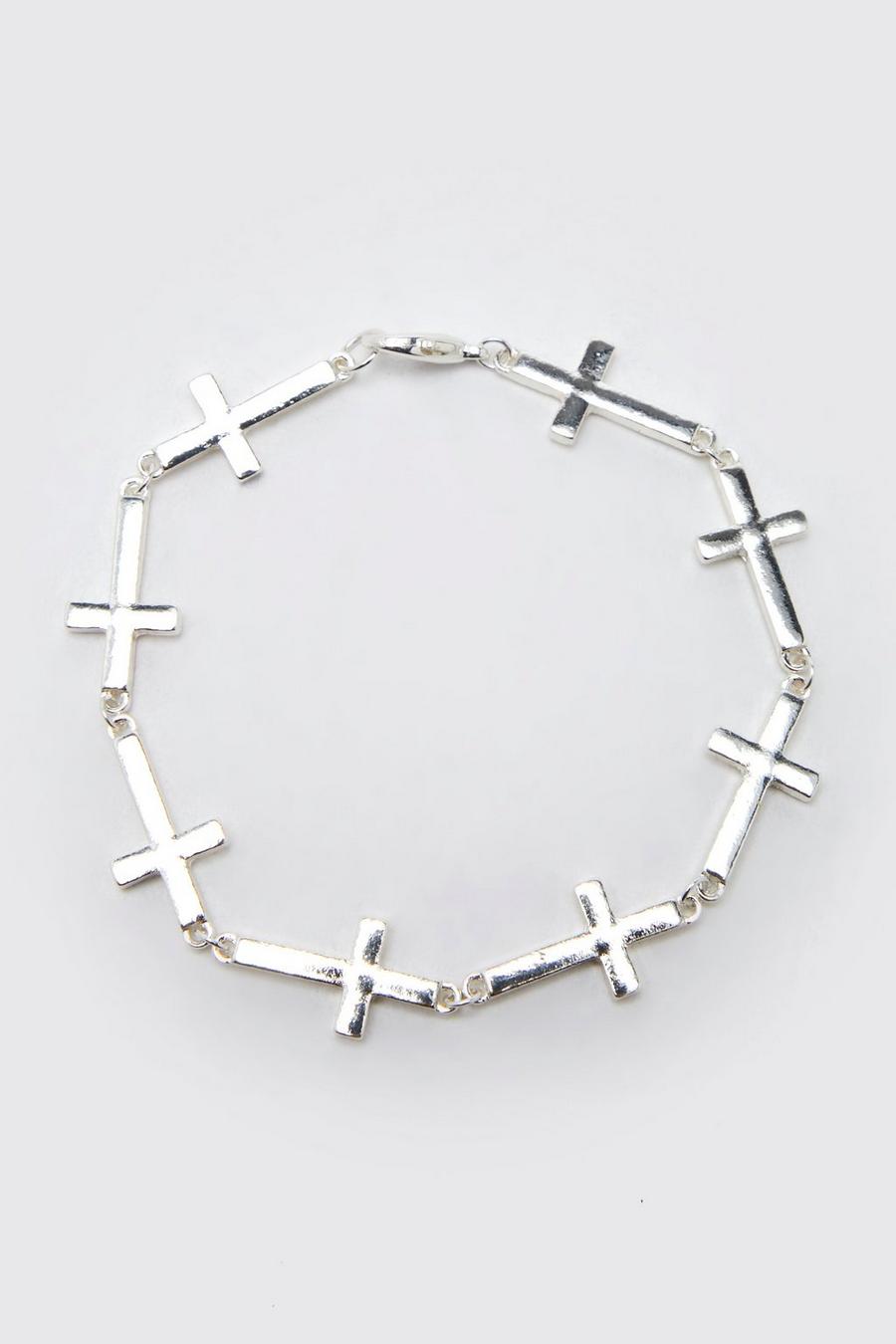 Silver Cross Bracelet image number 1
