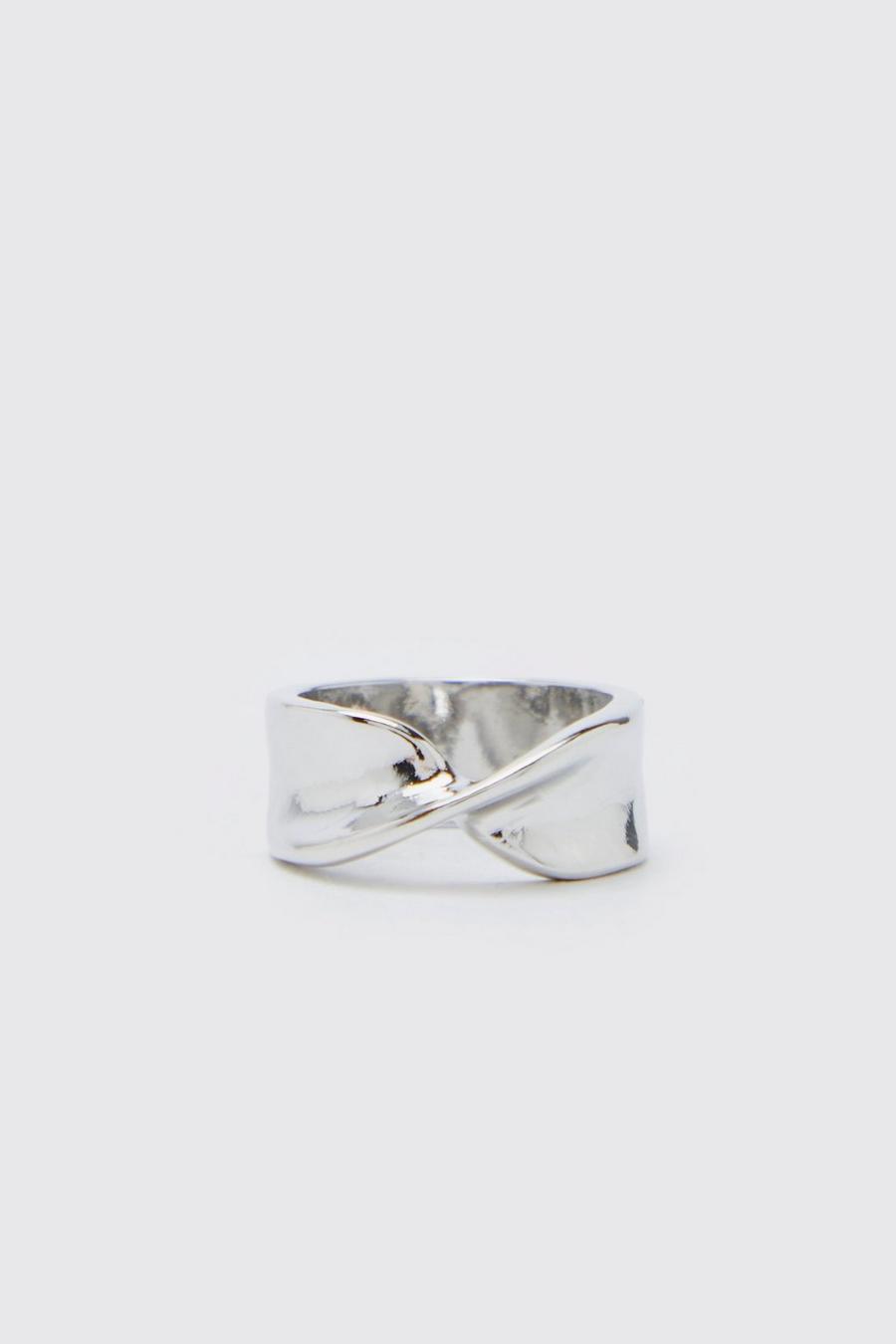 Silver Twisted Ring  image number 1