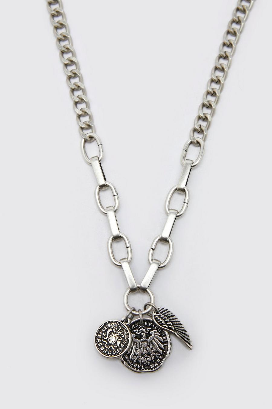 Silver Multi Pendant Necklace image number 1