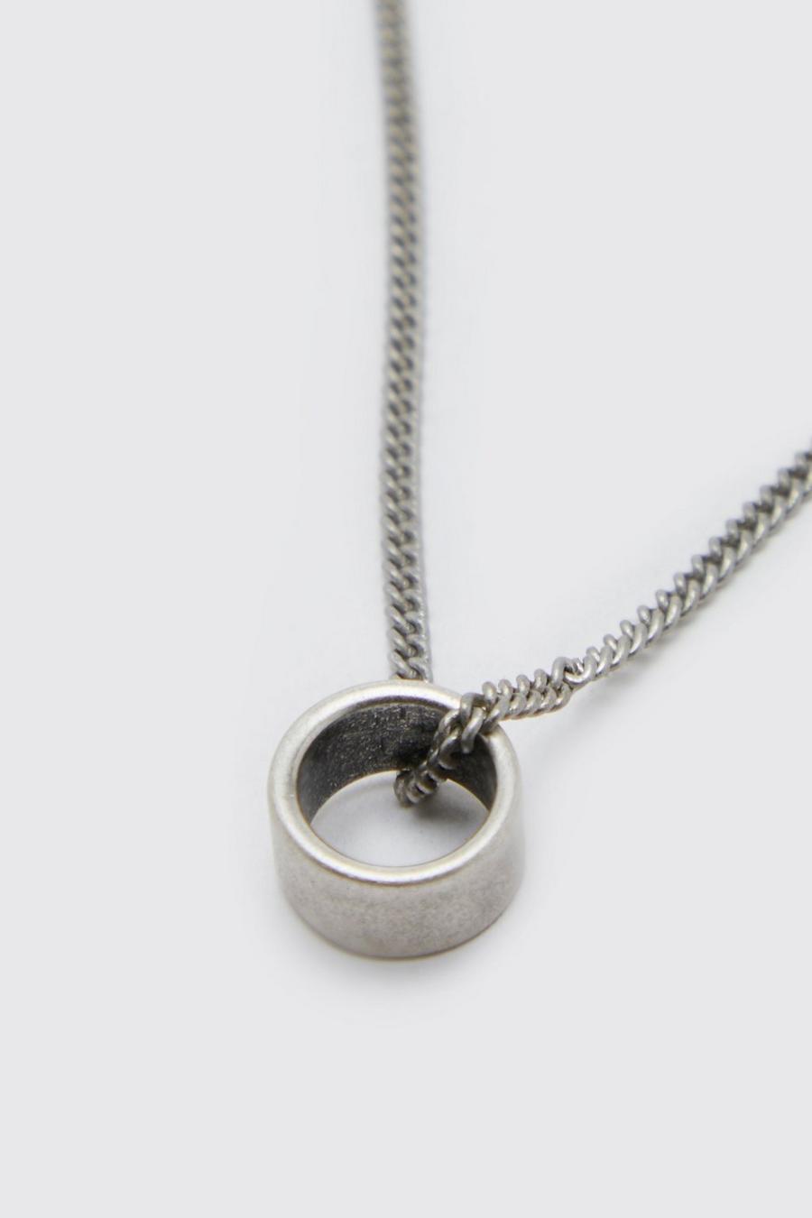 Silver Halsband med ring image number 1
