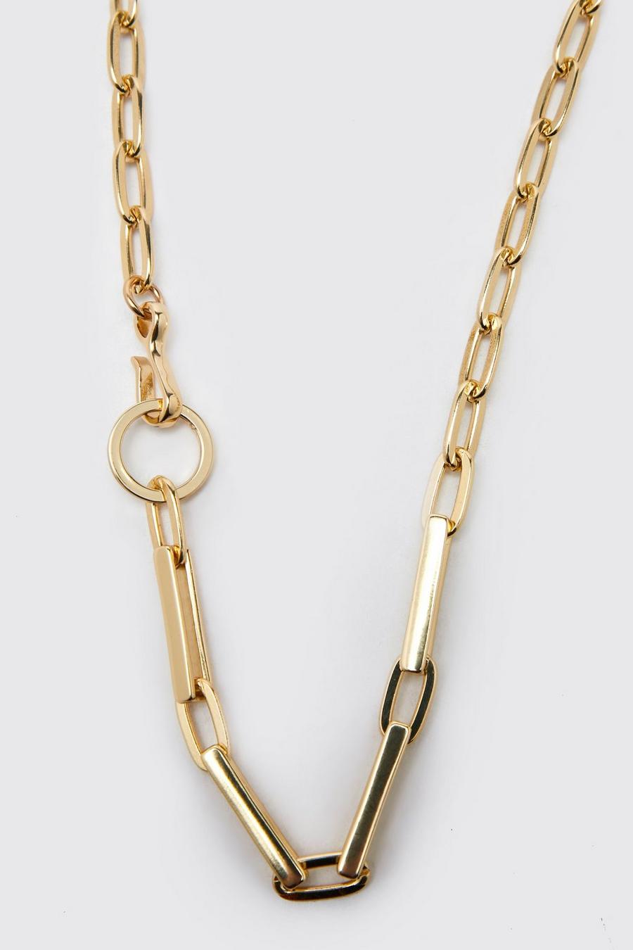 Gold metallic Multi Link Necklace