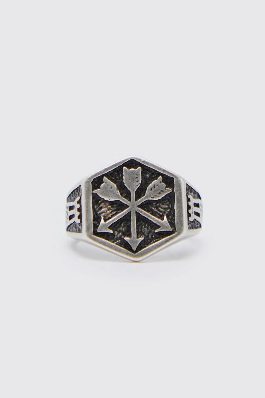 Silver Arrow Signet Ring image number 1
