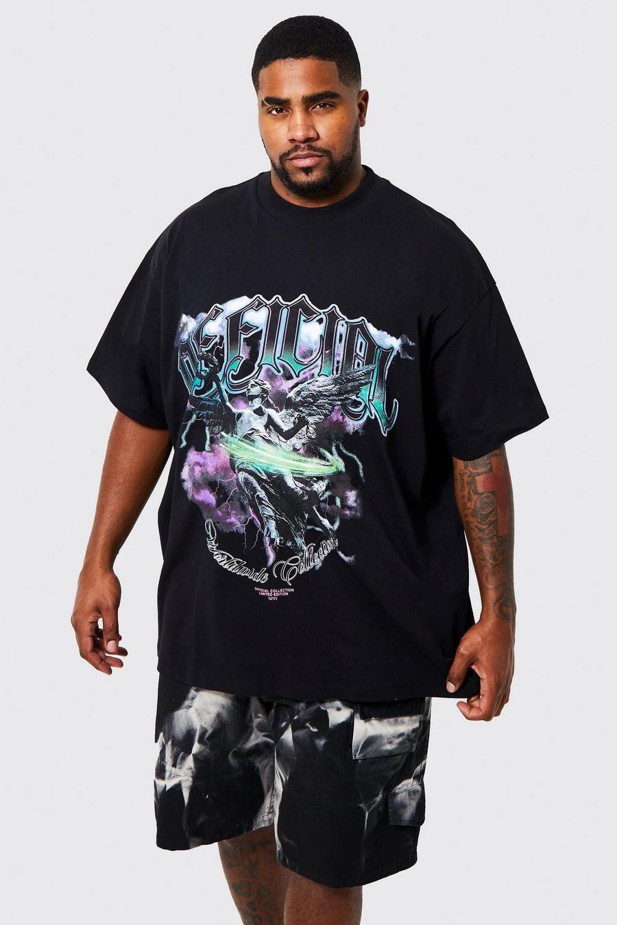 Black Plus Oversized Official Statue T-shirt image number 1