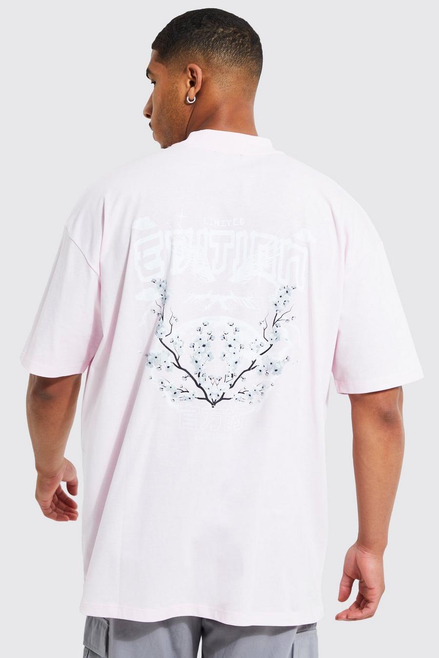 Light pink Tall Oversized Limited Cherry Blossom T-shirt image number 1