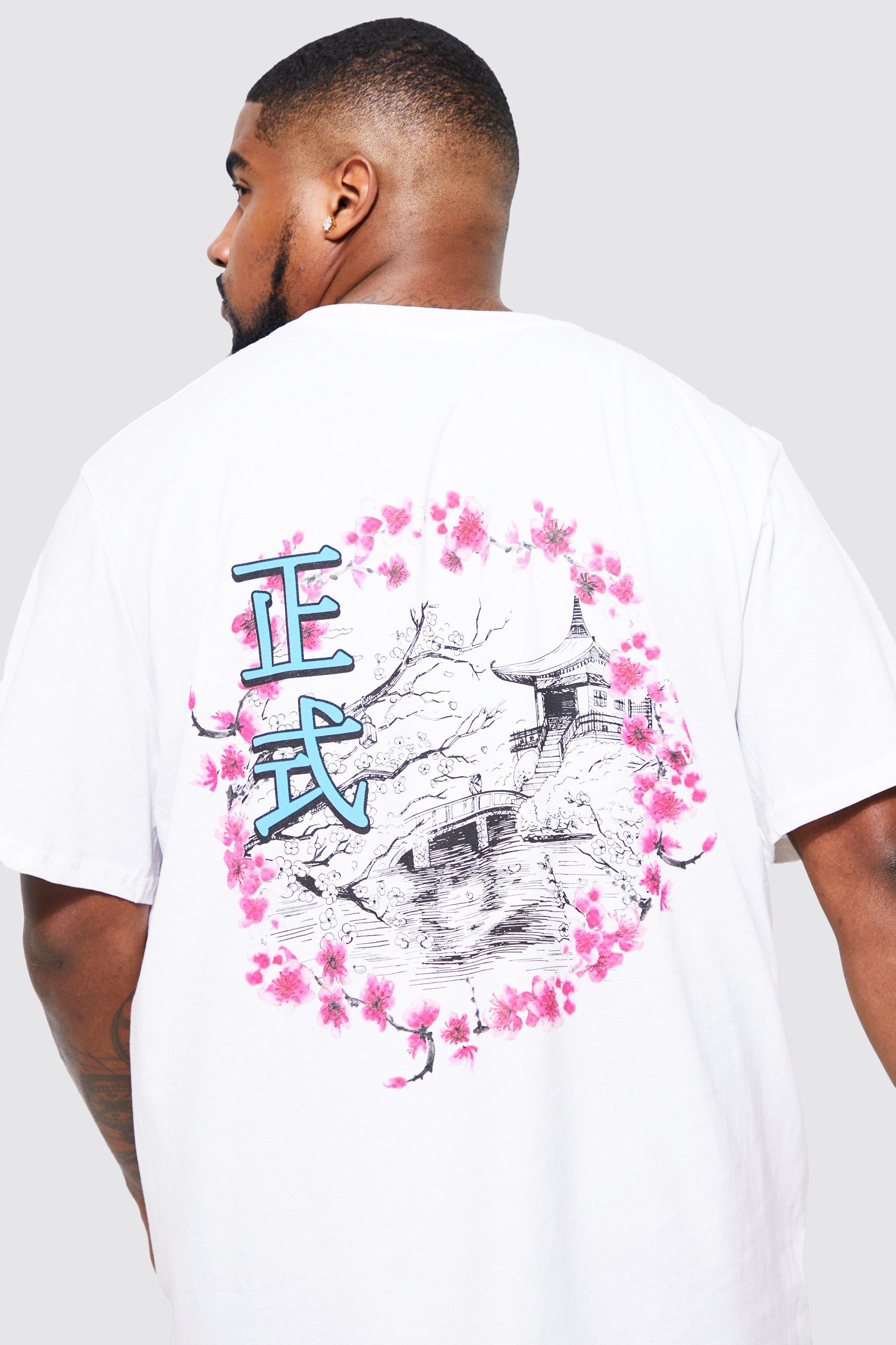 Plus Cherry Blossom Back Graphic T-shirt | boohoo IL
