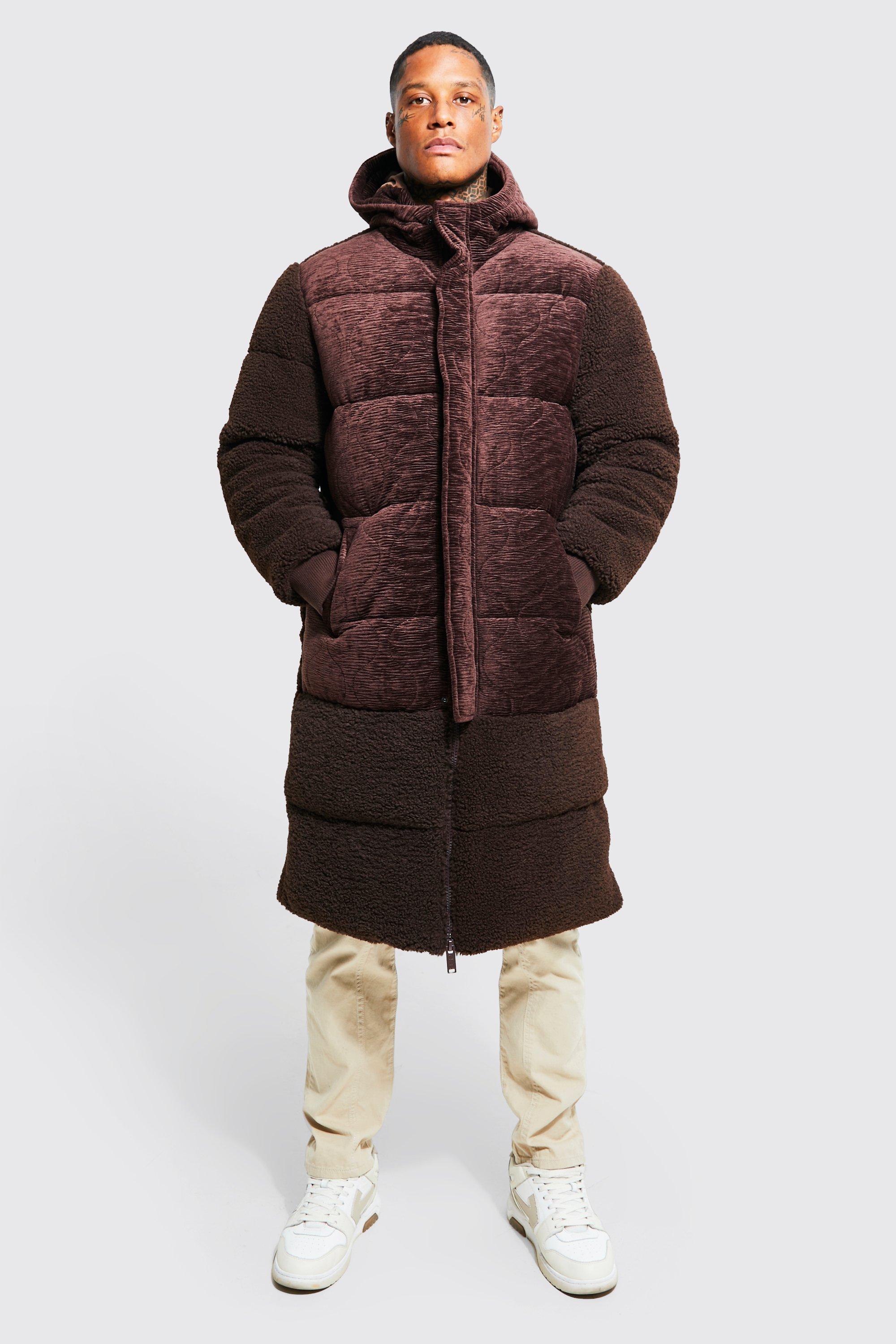 Velvet store long puffer