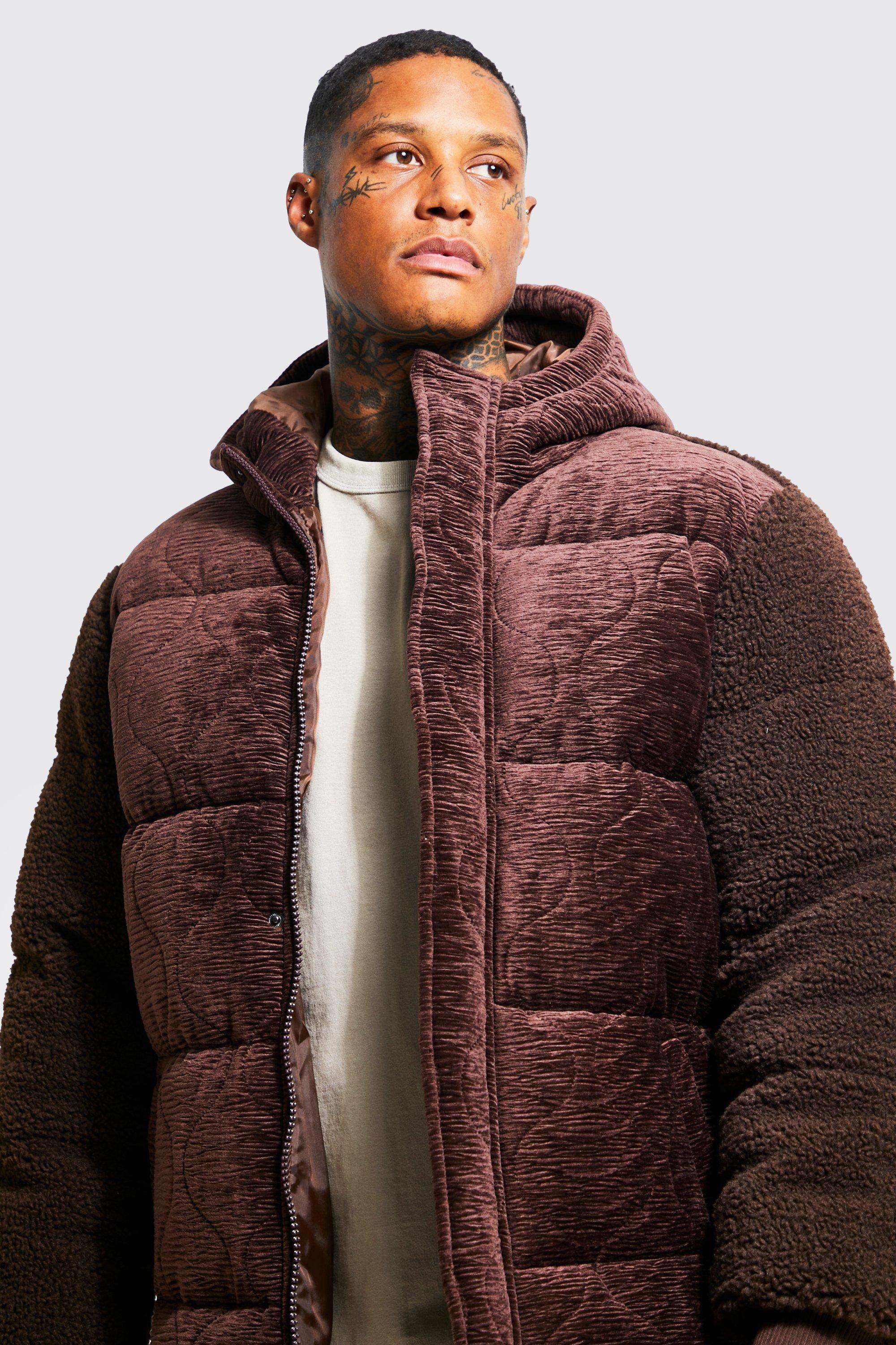 Mens velvet sale puffer jacket