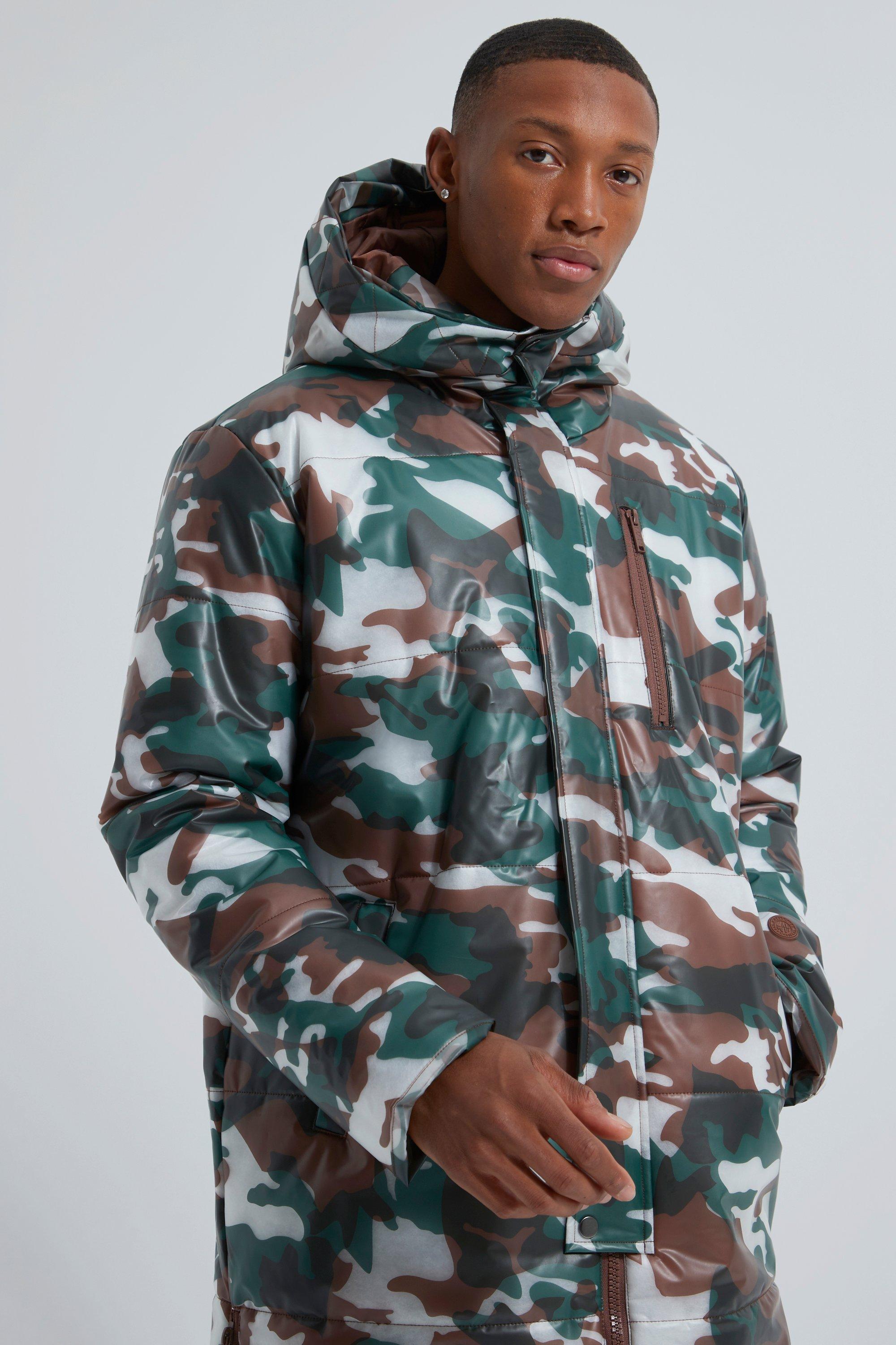 Mens camo outlet puffer