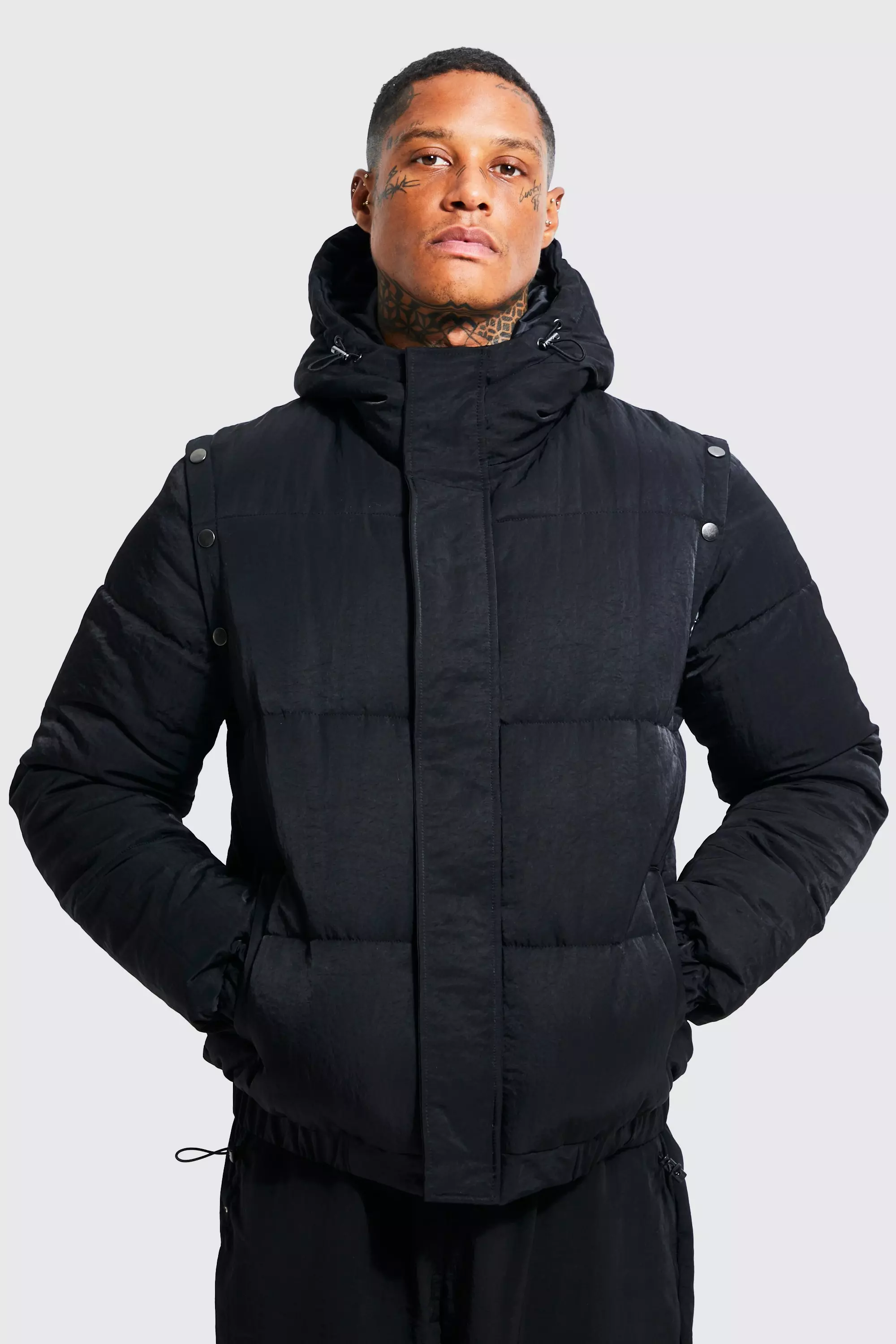 Padded xxl puffed black online