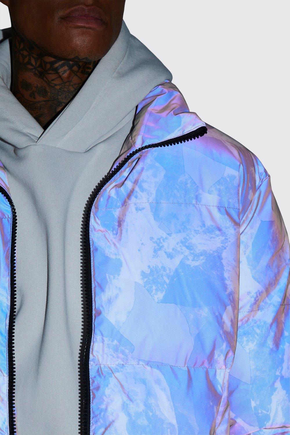 Doudoune a imprime reflechissant boohoo FR