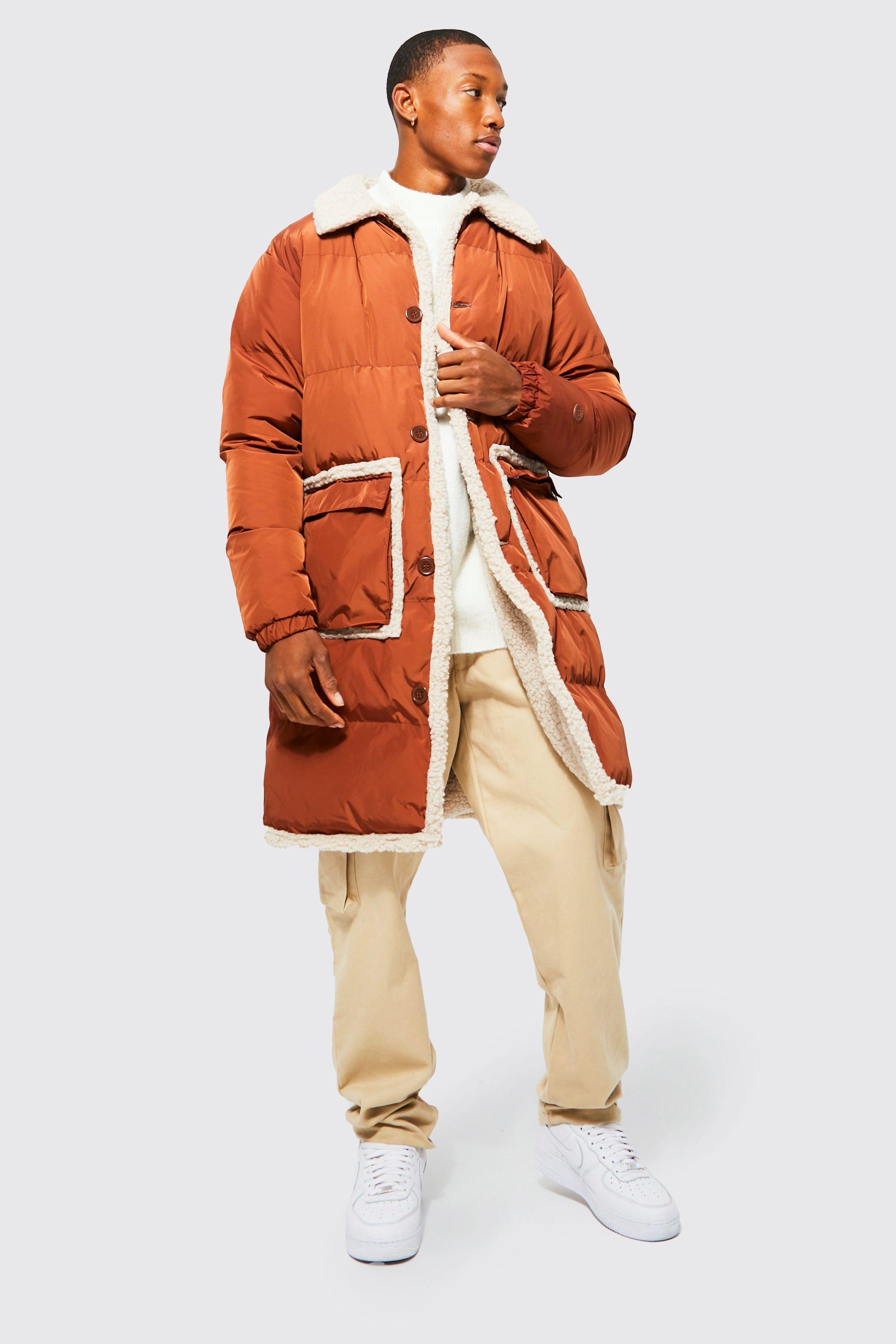 Orange on sale borg jacket