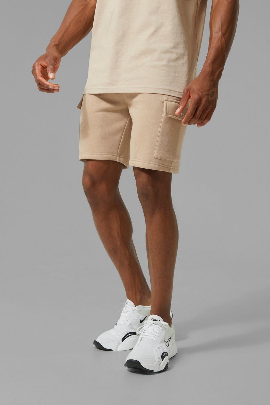 Taupe Man Active Cargo Shorts image number 1