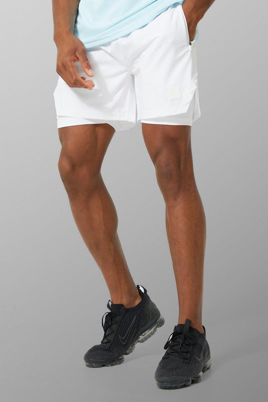 White Man Active Performance 2 In 1 Short