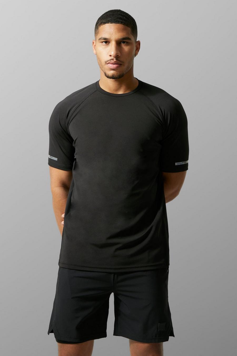 T-shirt Tall Man Active per alta performance, Black negro