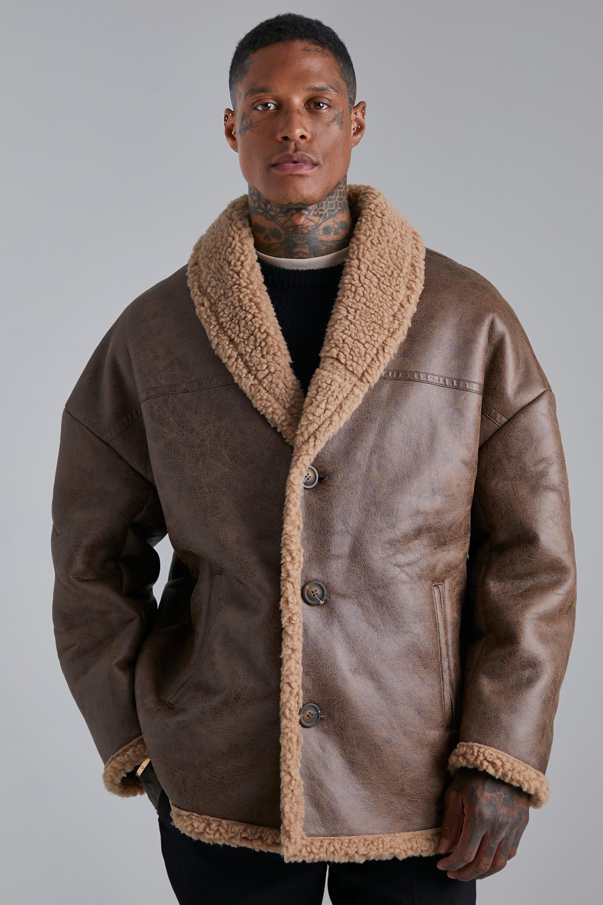 Shearling hot sale jacket herr