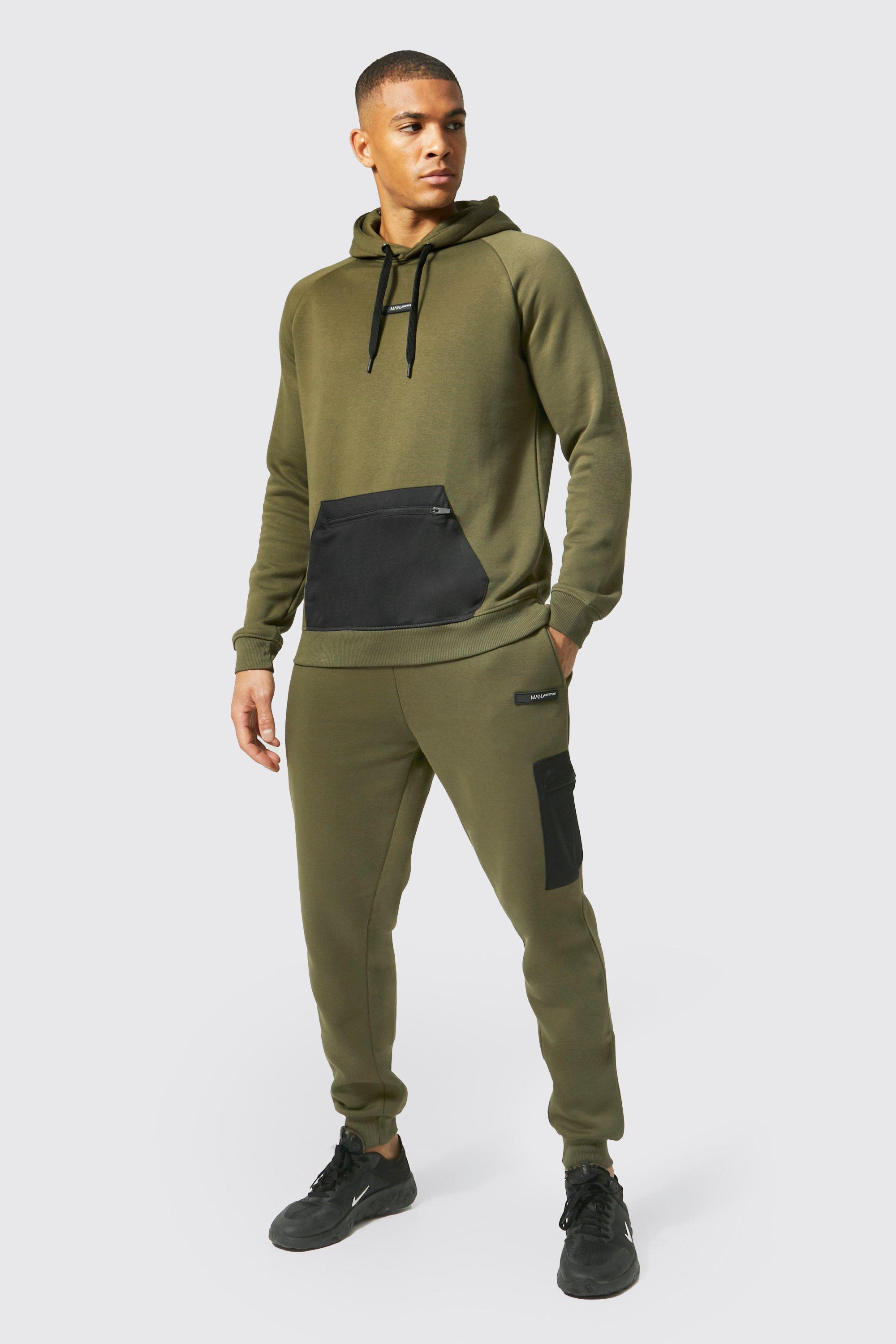 khaki tracksuits mens