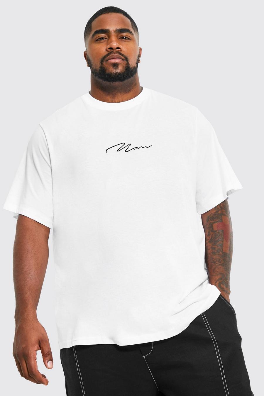 White Plus Man Script T-shirt image number 1