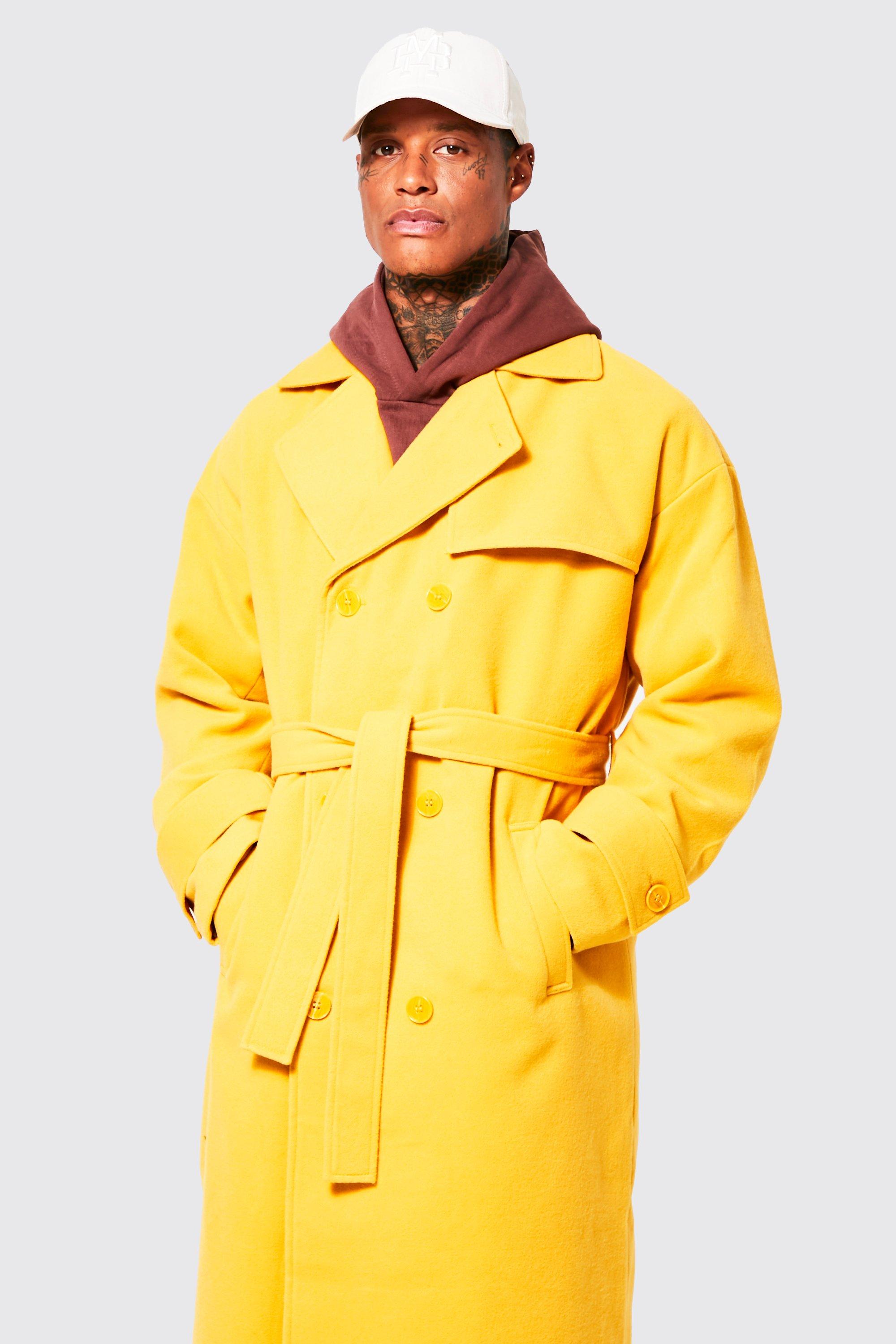 Double Breasted Storm Flap Overcoat boohoo