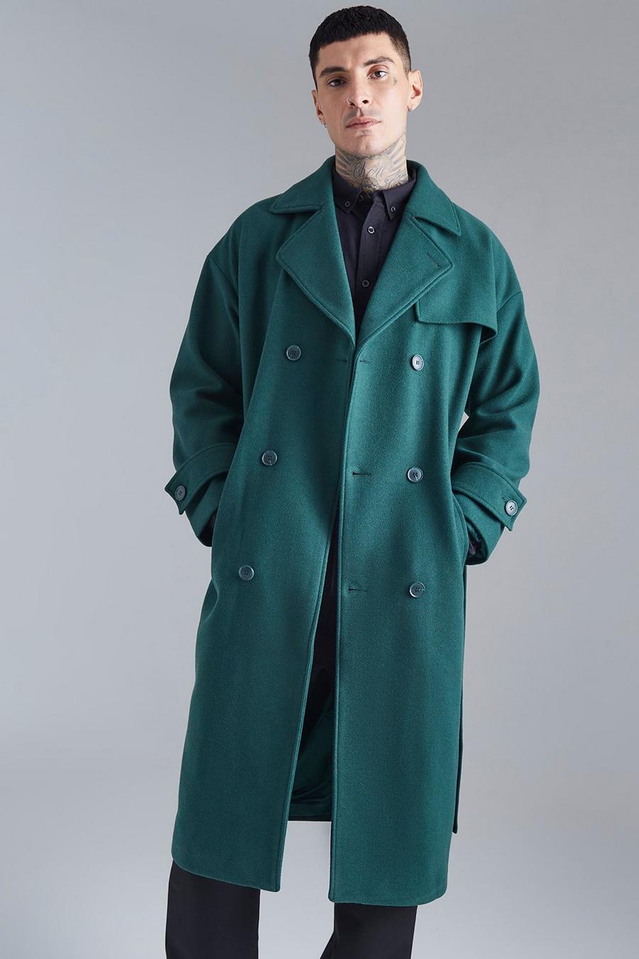 Forest Double Breasted Storm Flap Overcoat