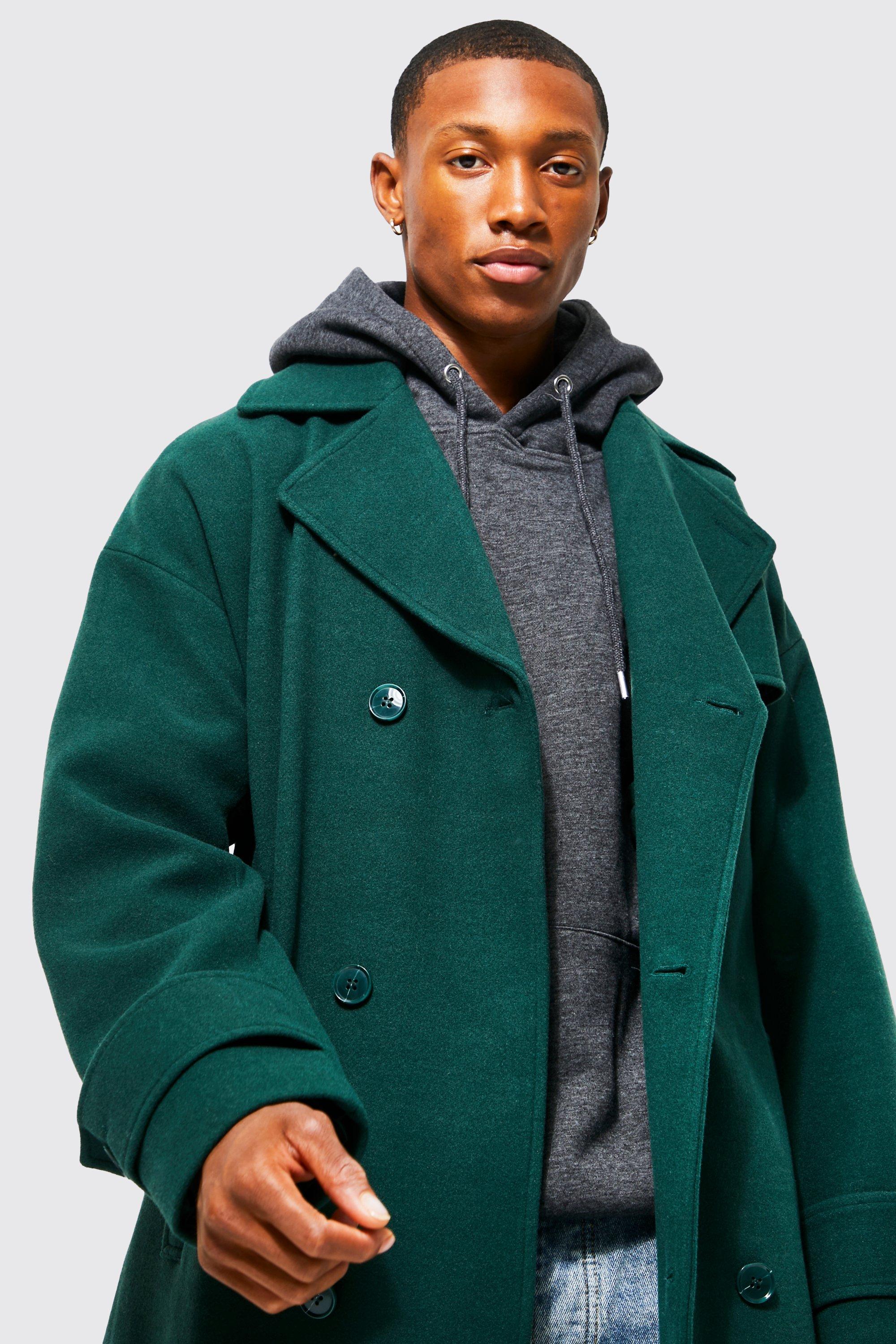 Men's green outlet wool coat