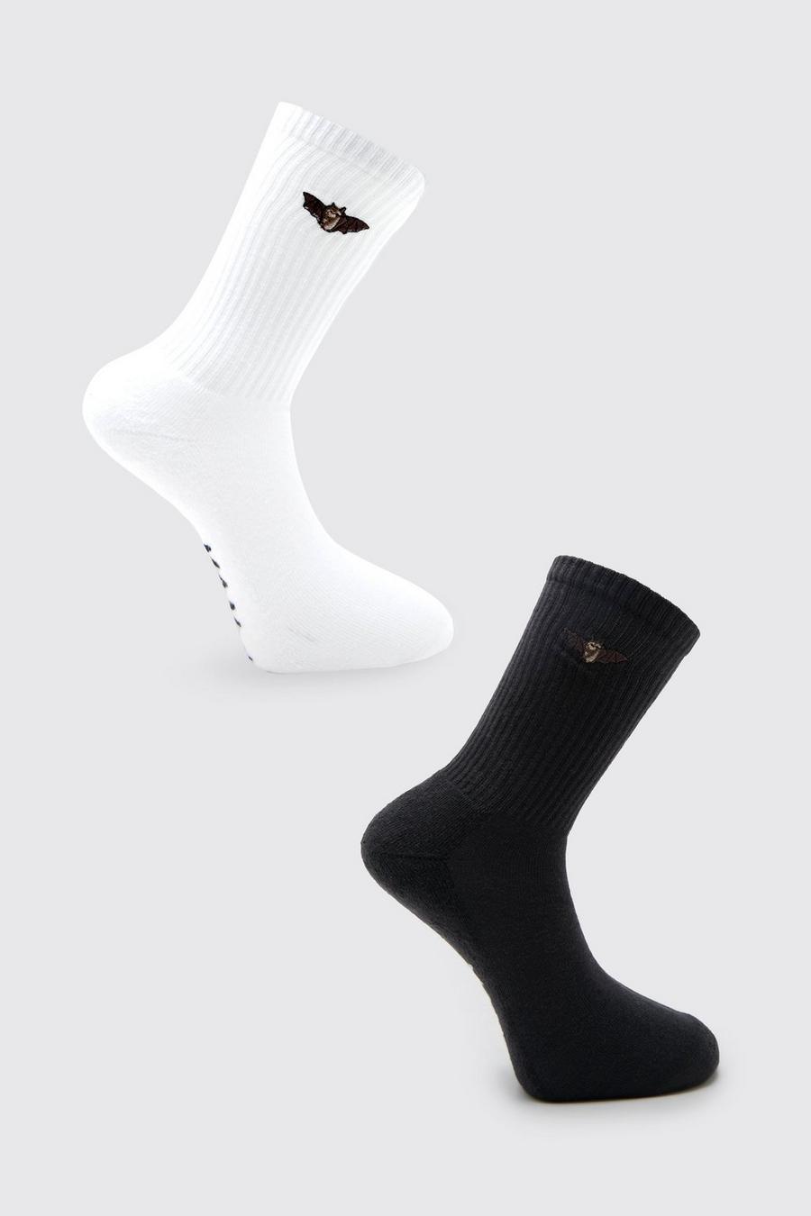 2er-Pack Rema Socken mit Fledermaus-Stickerei, Multi