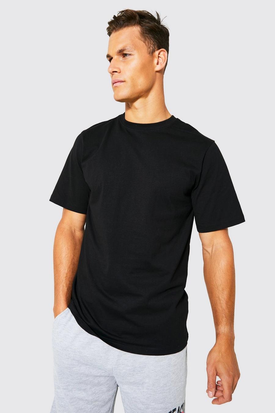 Black Tall Basic T-Shirt Met Crewneck image number 1