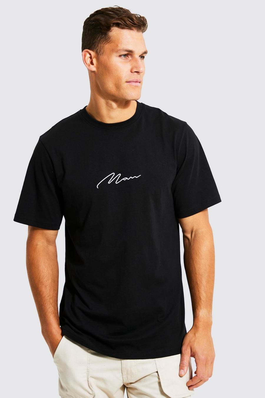 Black Tall Man Script T-shirt image number 1
