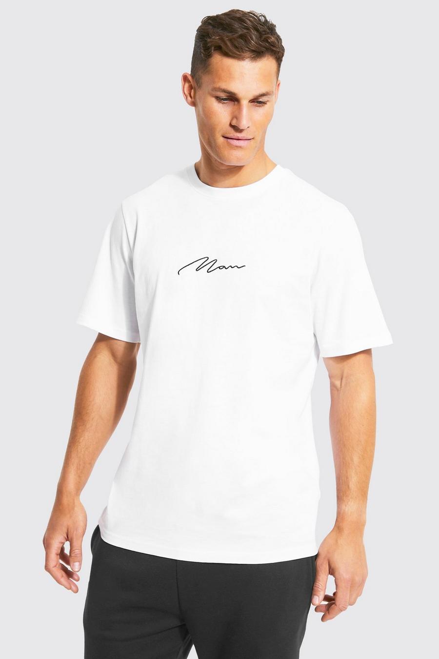 White Tall Man Script T-shirt image number 1