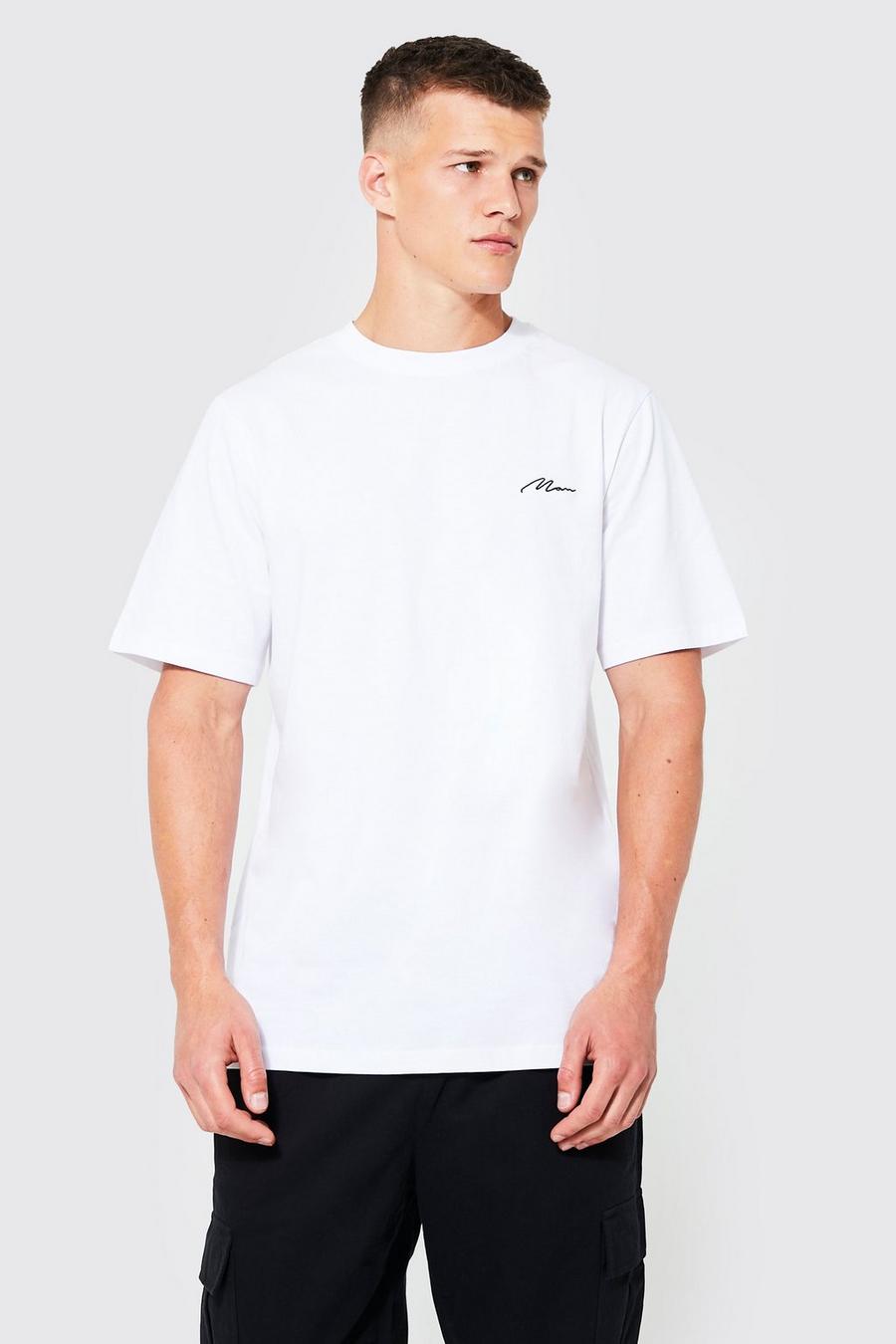 White Tall Man T-Shirt Met Logo image number 1