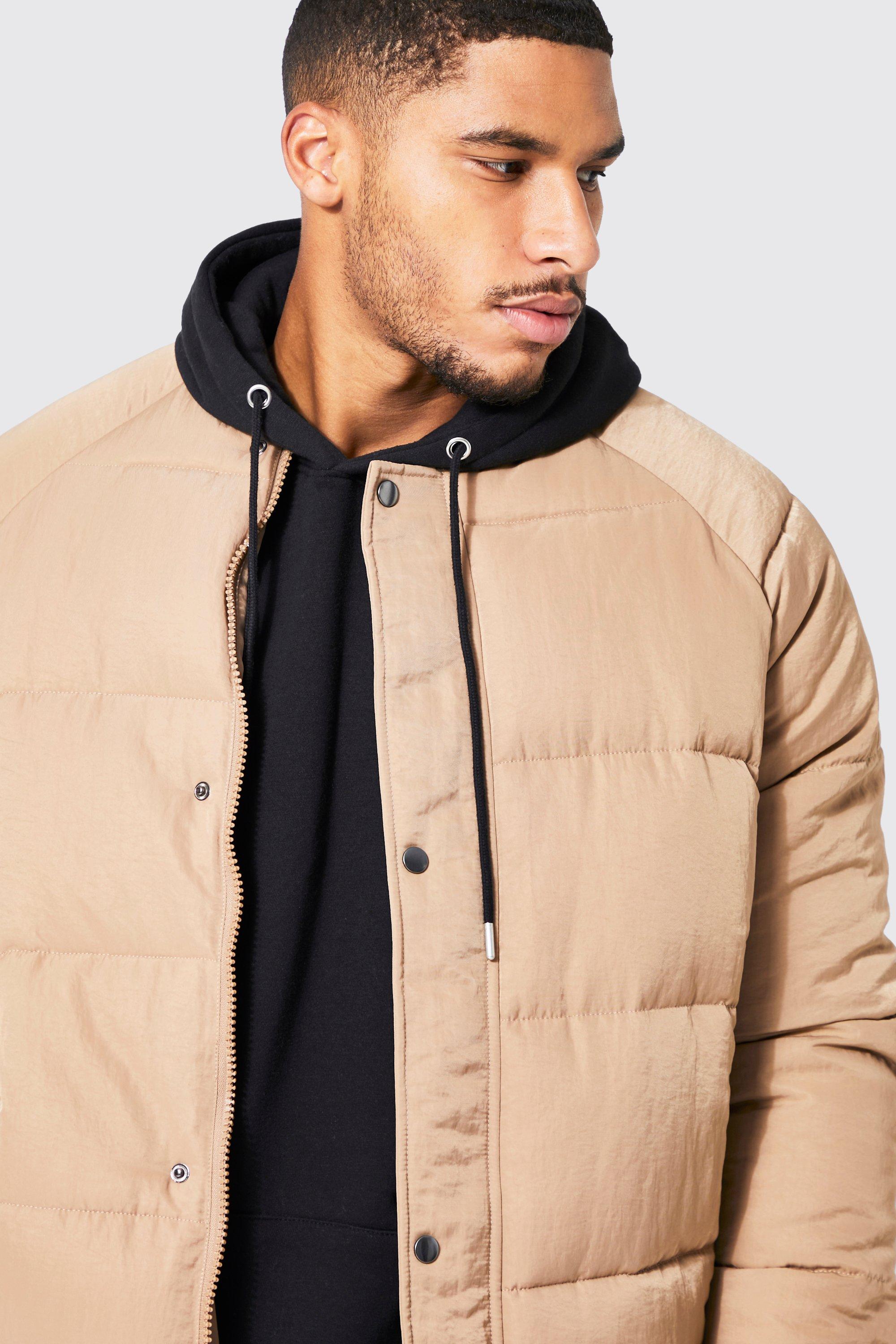 Tall Heavy Padded Bomber Jacket boohoo