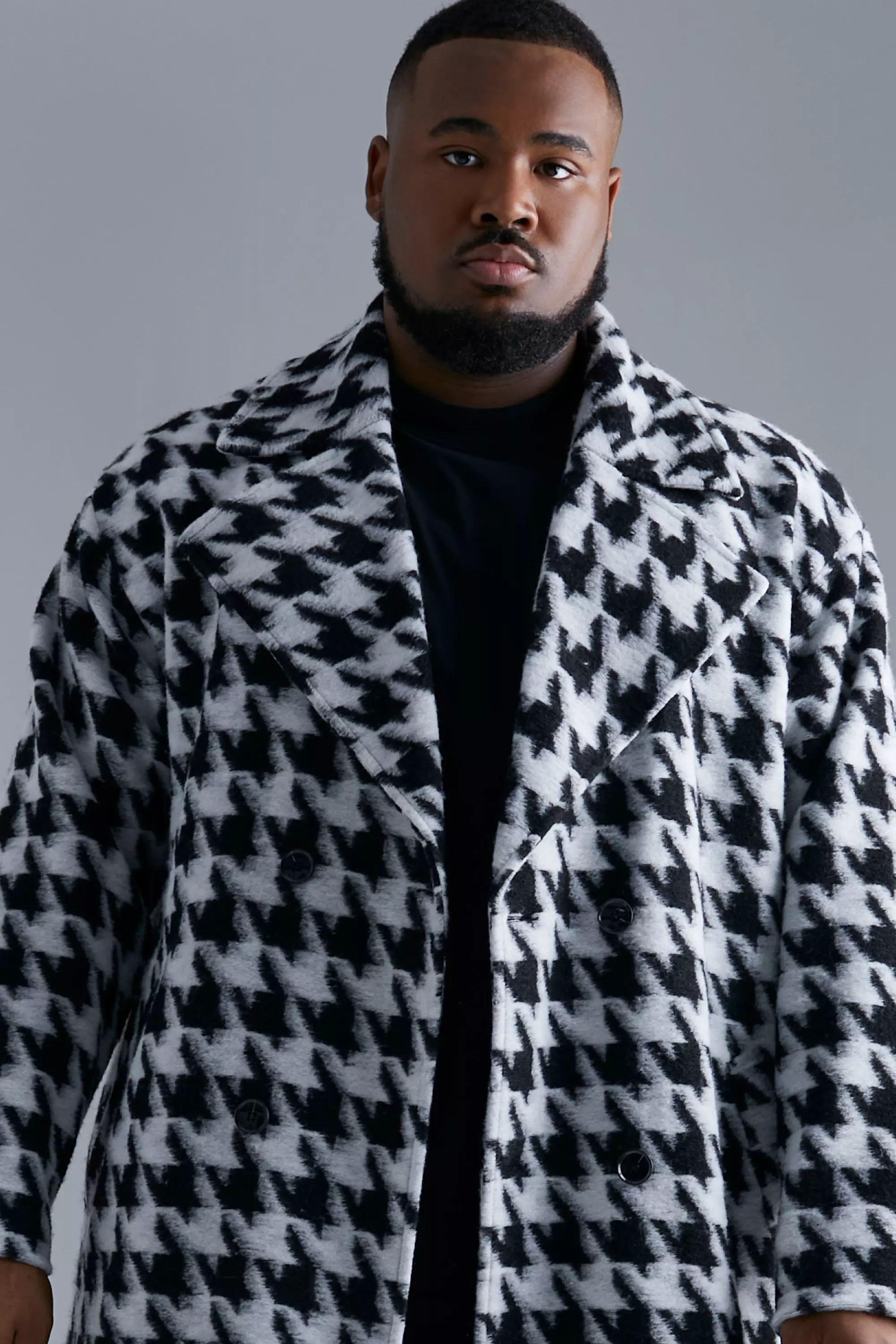 Mens store houndstooth coat