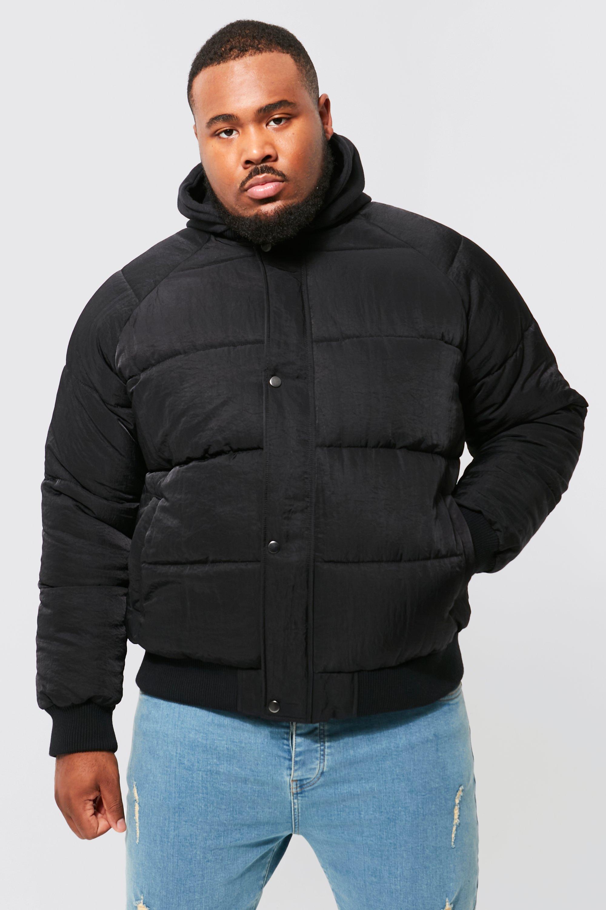 Padded bomber jacket with hood new arrivals