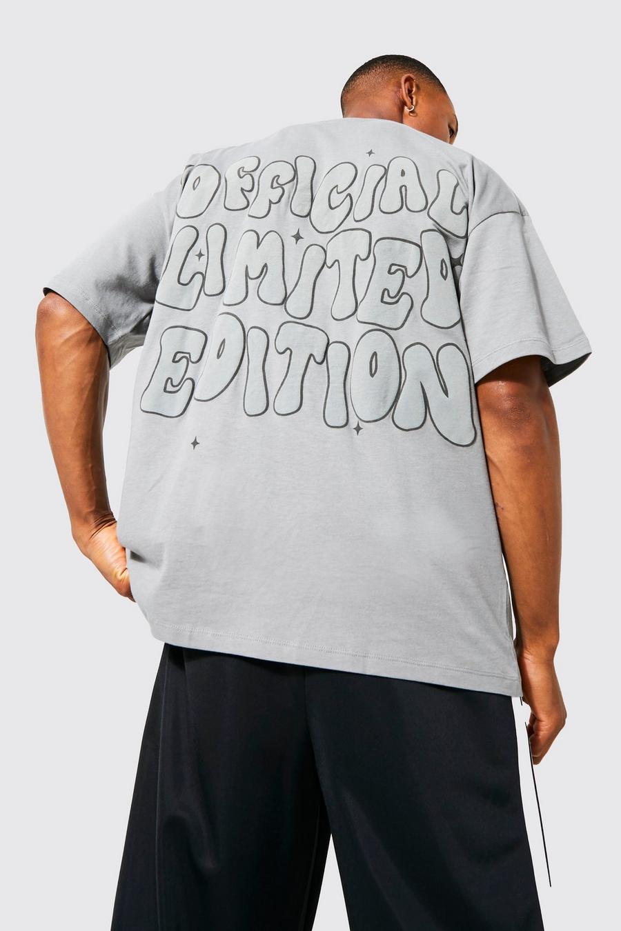 Mens Oversized Official Puff Print T Shirt Boohoo Uk